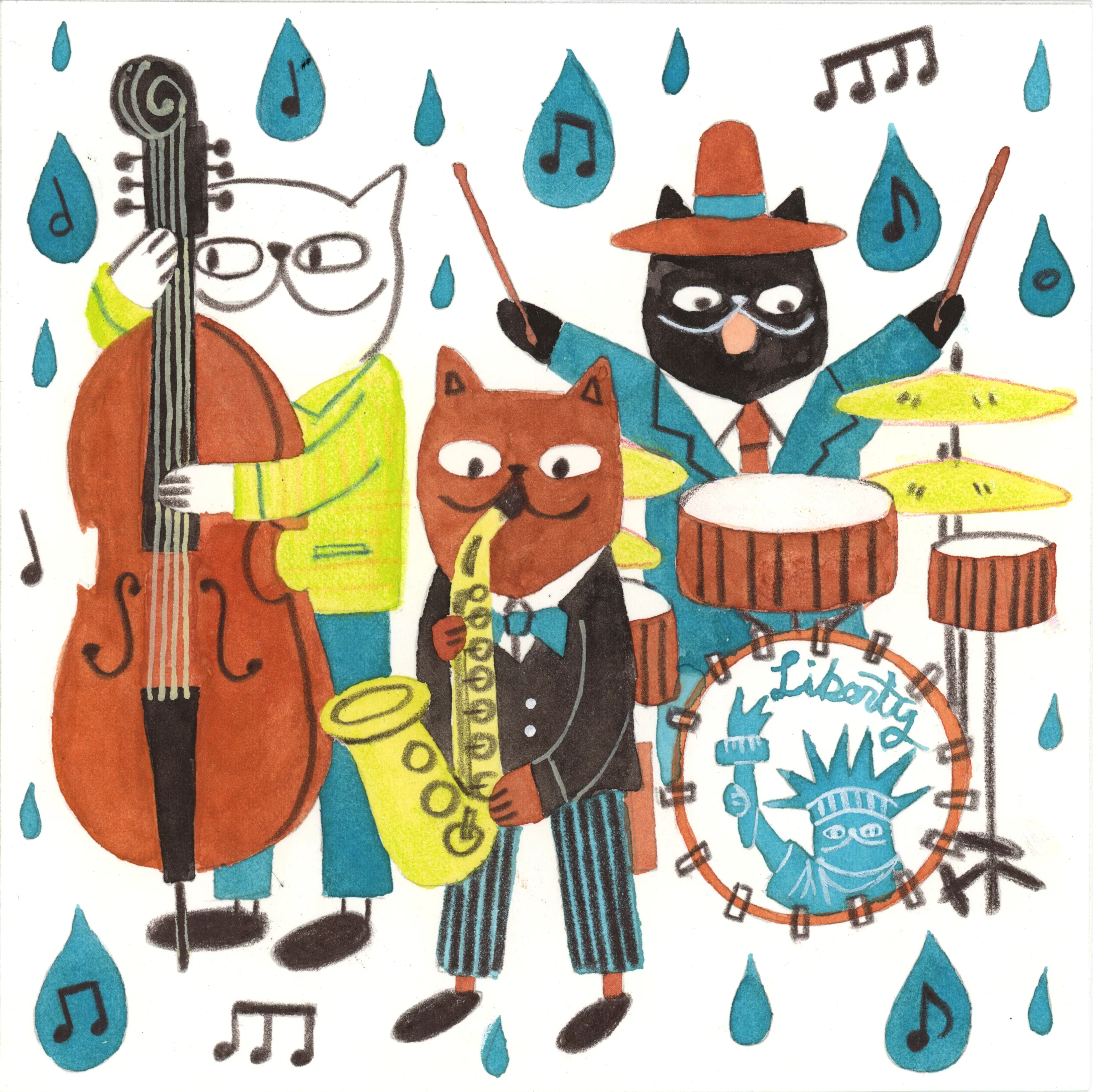 Rakugaki 8 (2026) - Tinna Guo - "Jazz Cats"
