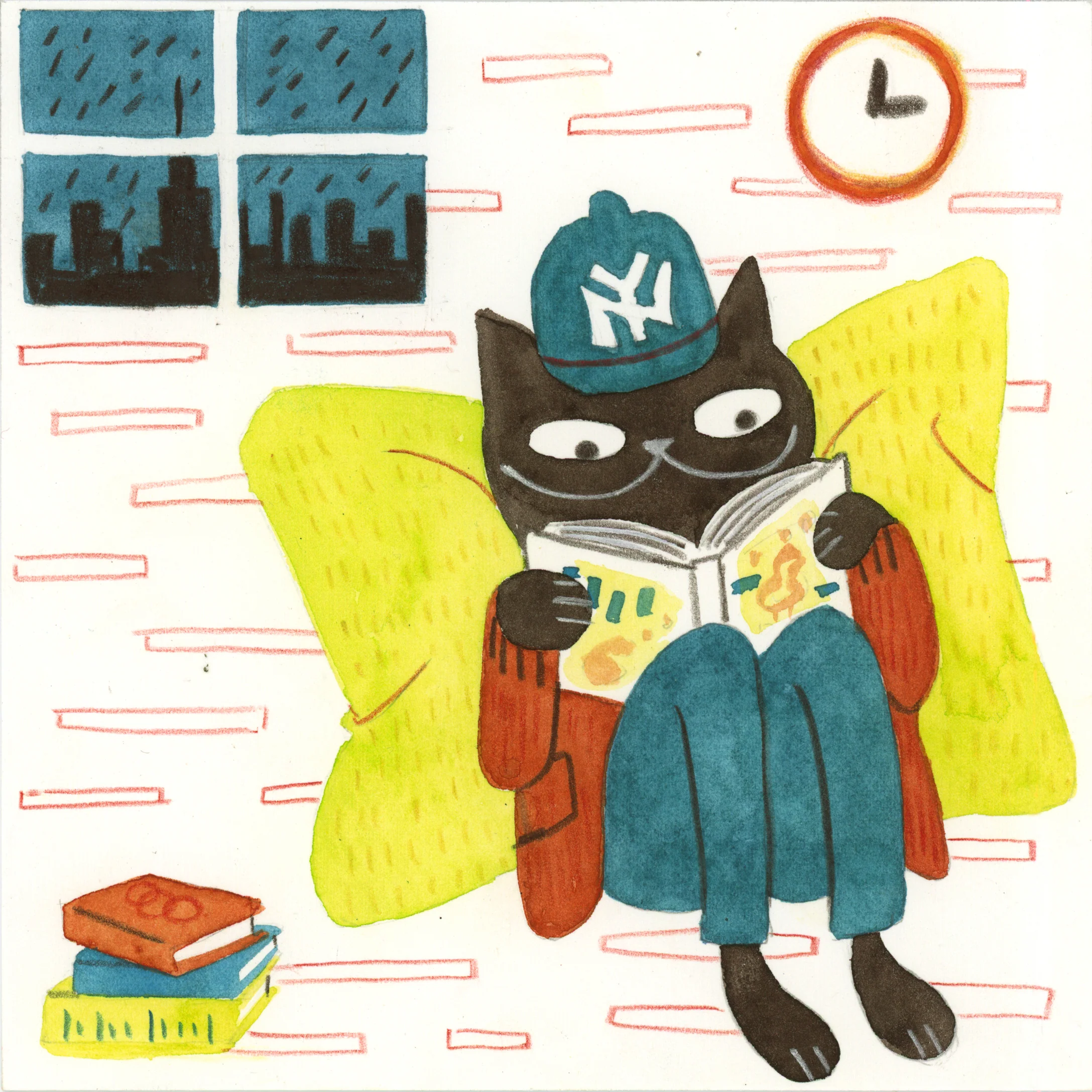 Rakugaki 8 (2026) - Tinna Guo - "Reading Cat"