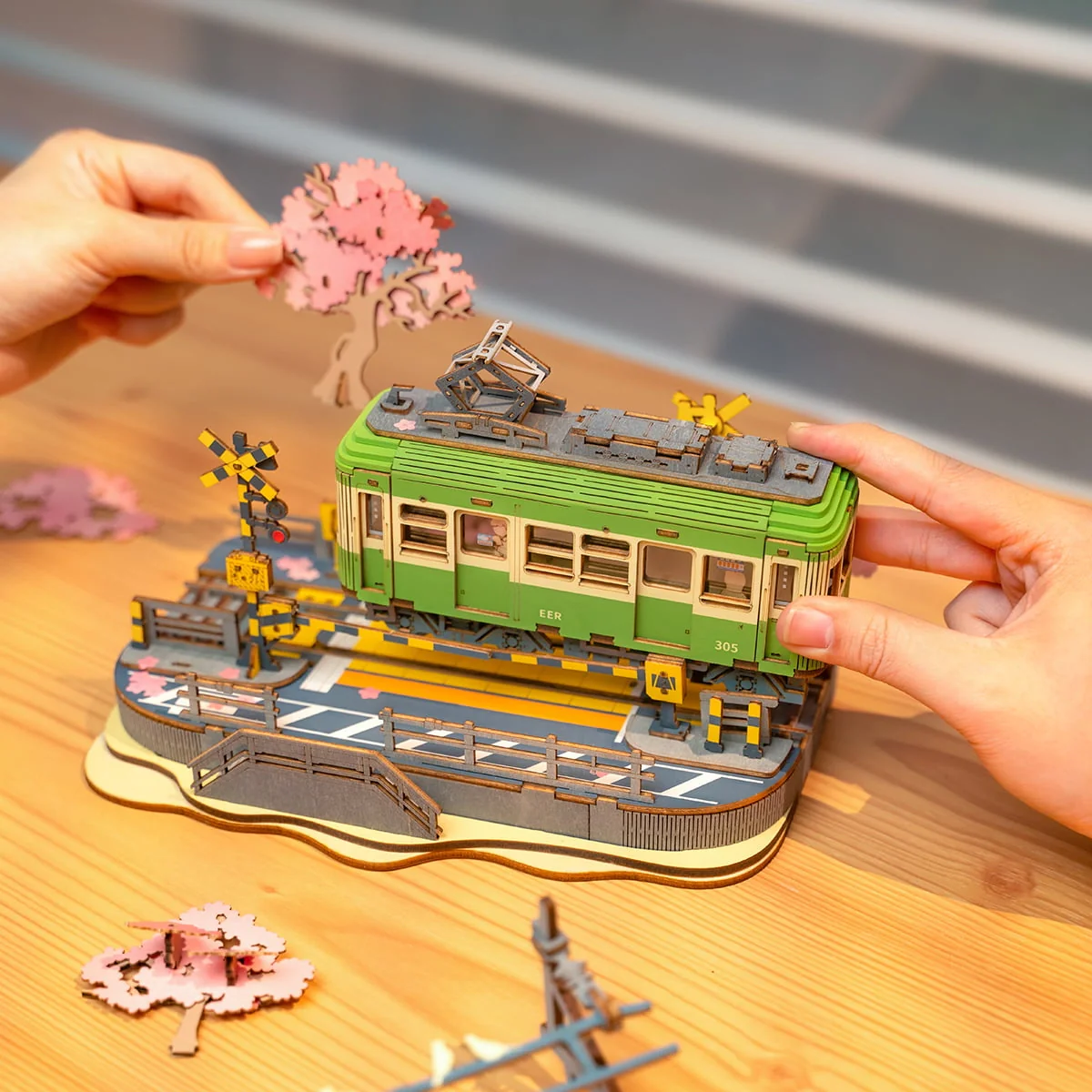 Rolife 3D Wooden Puzzle - Sakura Journey - Image 3