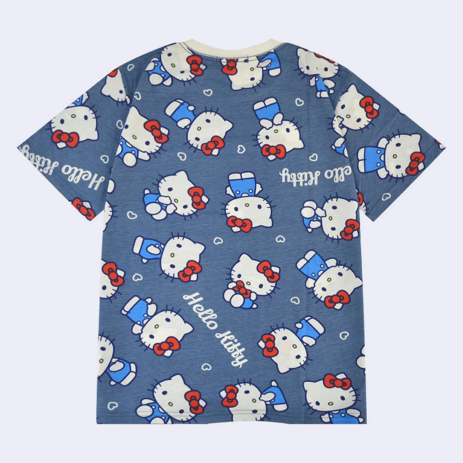 Sanrio - Hello Kitty Pattern T-Shirt (Navy Blue) - Image 2