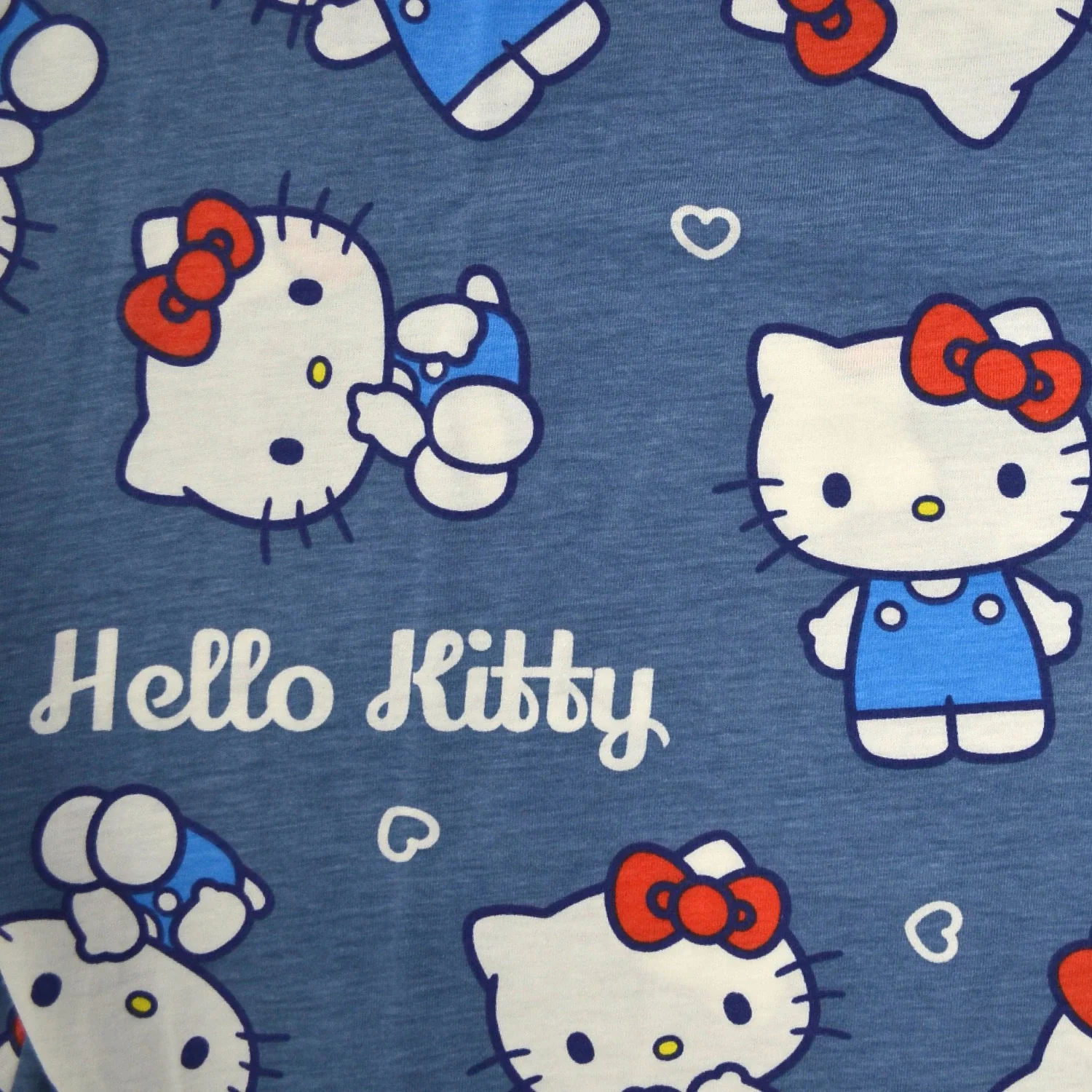 Sanrio - Hello Kitty Pattern T-Shirt (Navy Blue) - Image 3