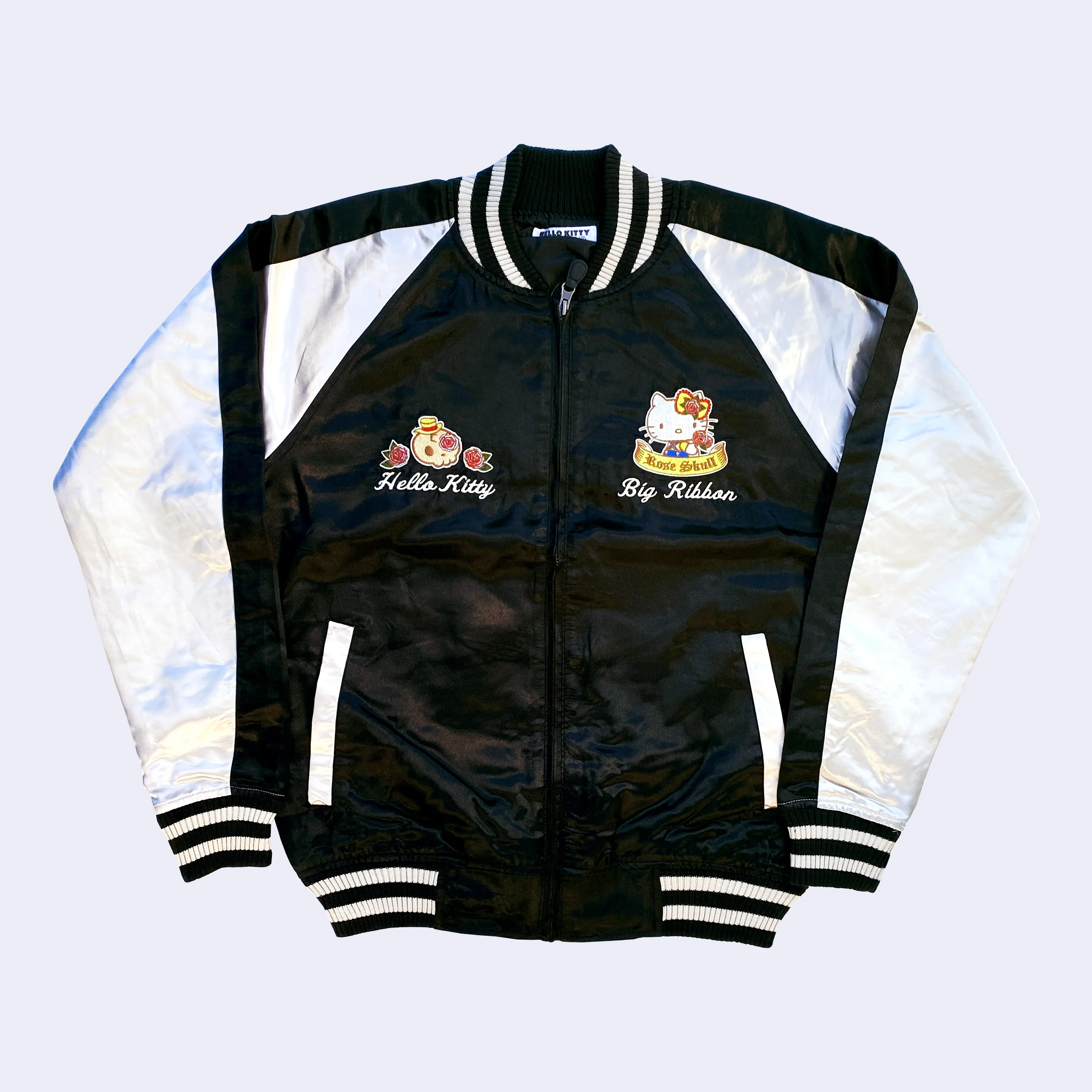 Sanrio - Hello Kitty Sukajan Bomber Jacket (Black) - Image 2