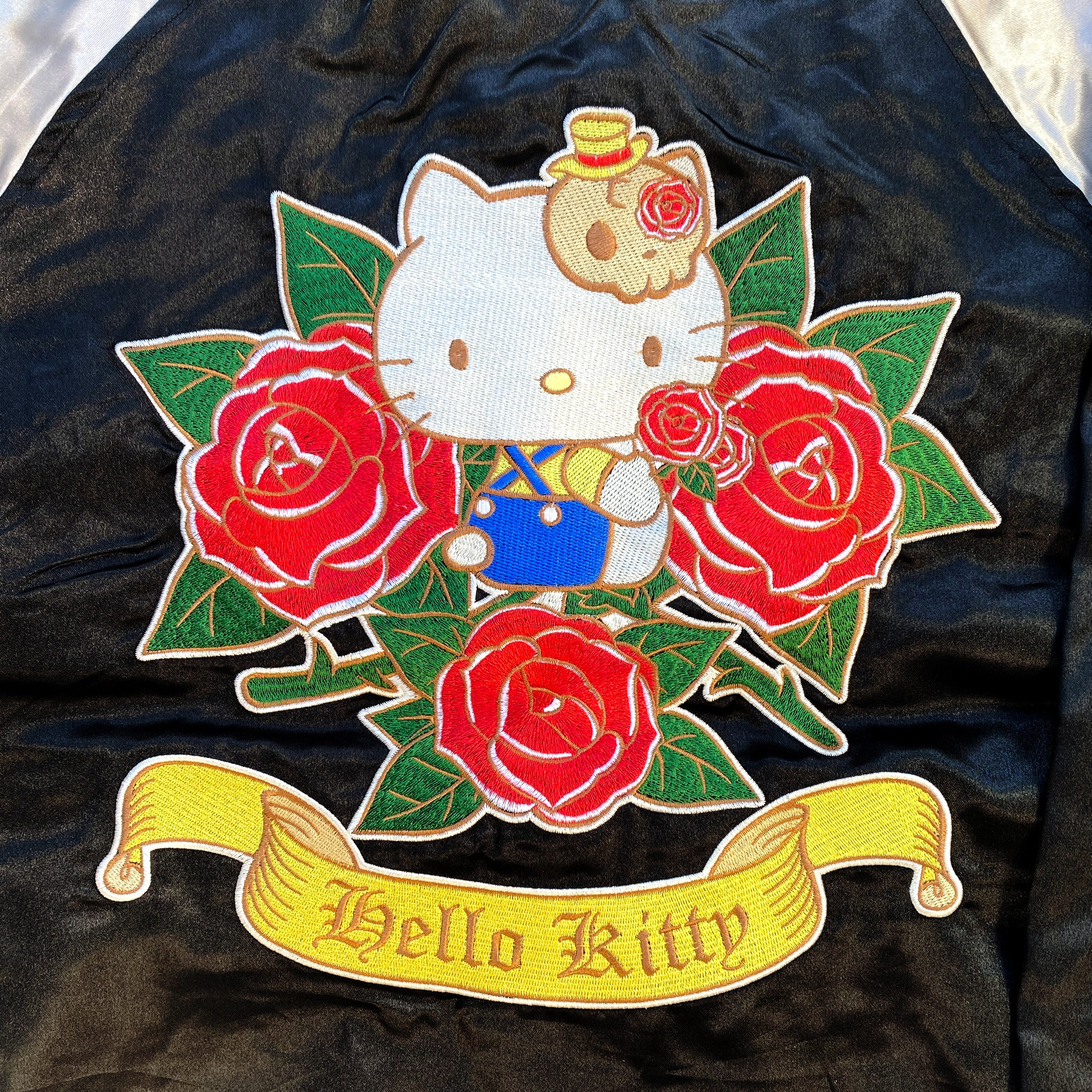 Sanrio - Hello Kitty Sukajan Bomber Jacket (Black) - Image 3