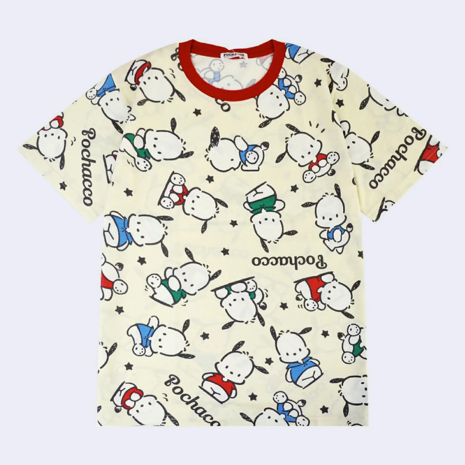 Sanrio - Pochacco Pattern T-Shirt (Cream)