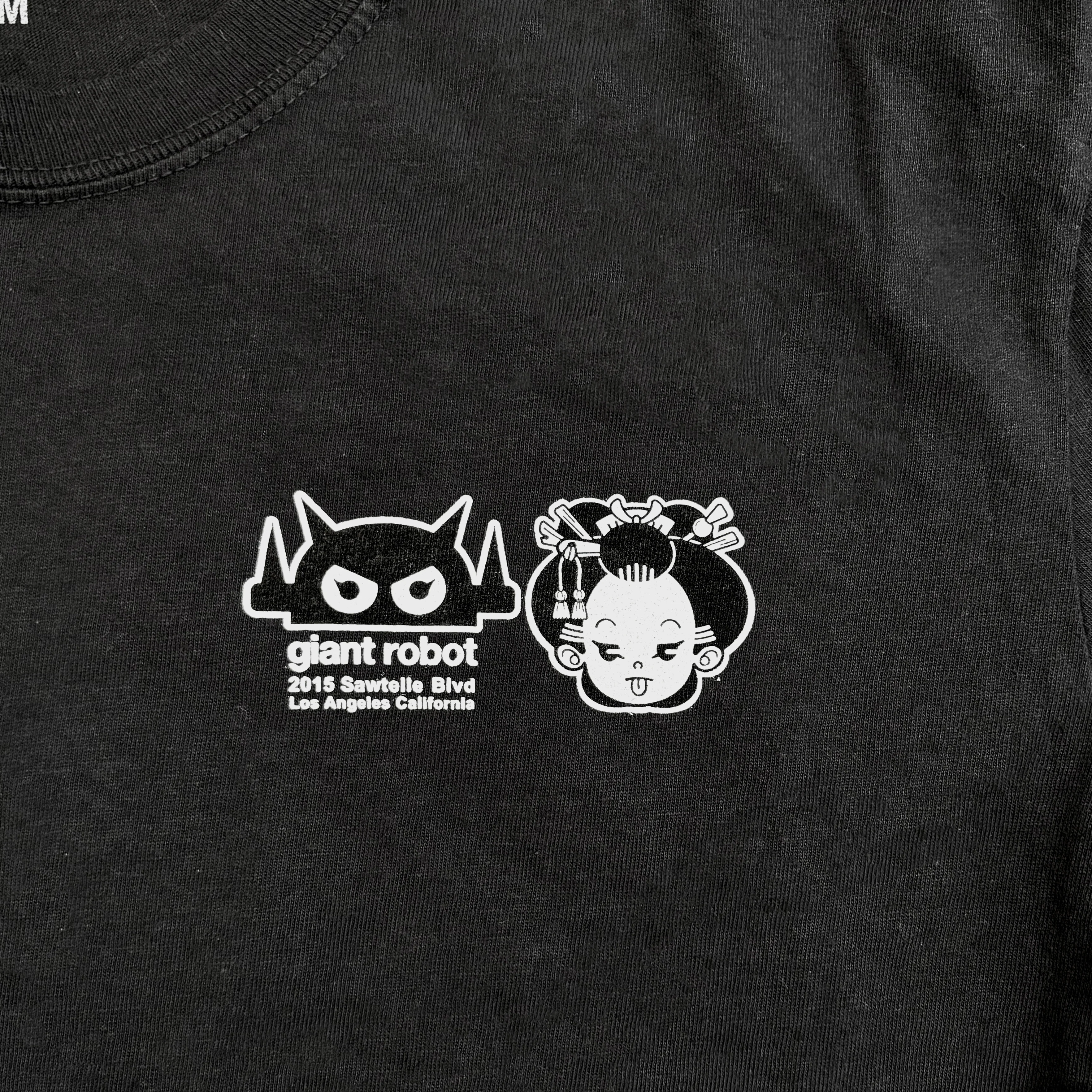 Shishidomia x Giant Robot - "GR Sneakers" Boxy Cropped T-shirt (Black) - Image 3