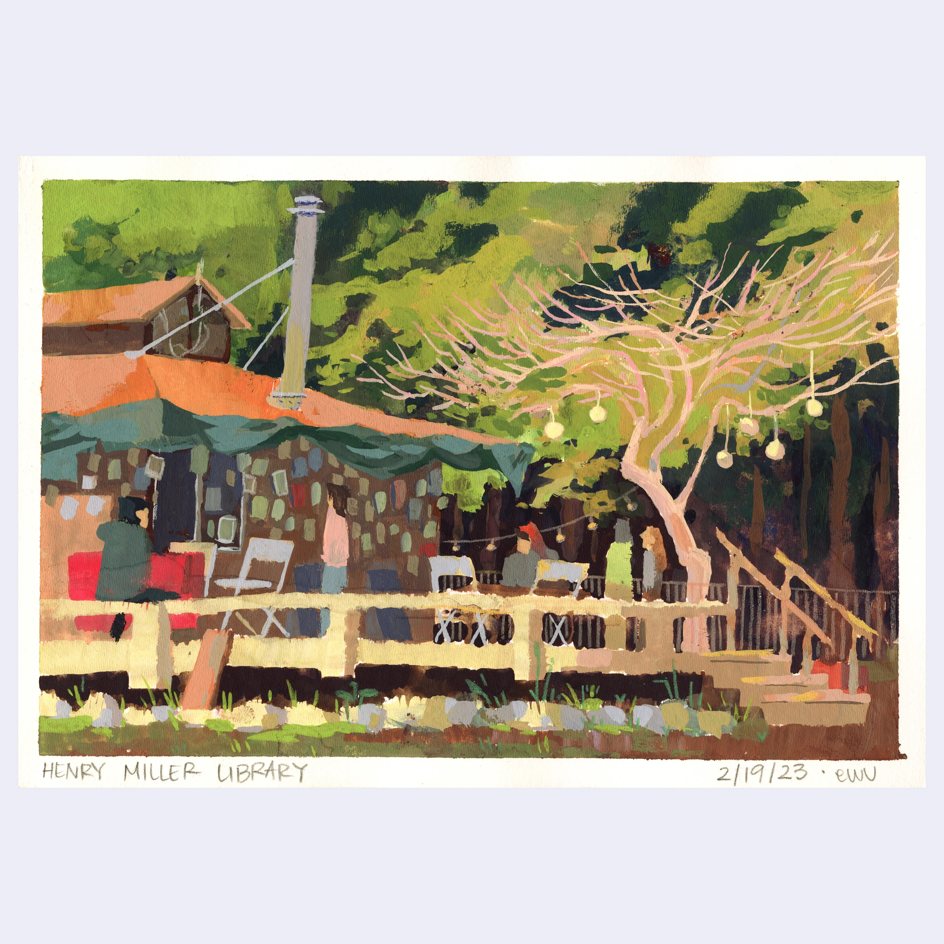 Sitting Outside 2 - Elaine Wu - #11 - "Henry Miller Library"
