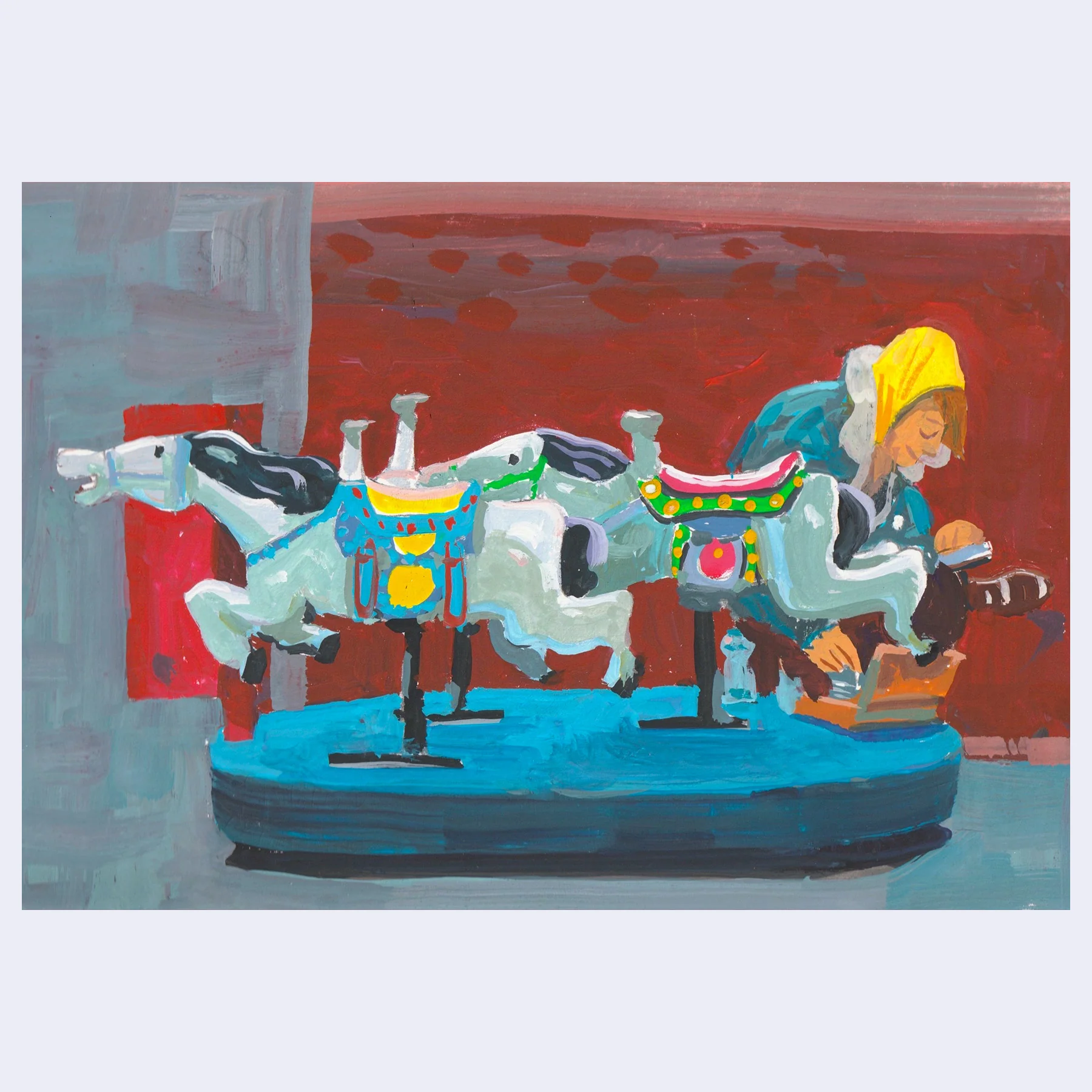 Sitting Outside 2 - Nicholas Kennedy - #14 - "Kellan Painting by the Horse Ride"