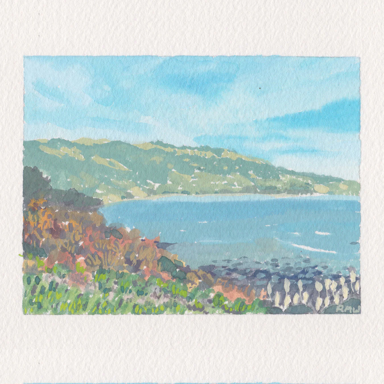 Sitting Outside 2 - Rob Moss Wilson - #08 - "Mt. Tam with Dogwood"