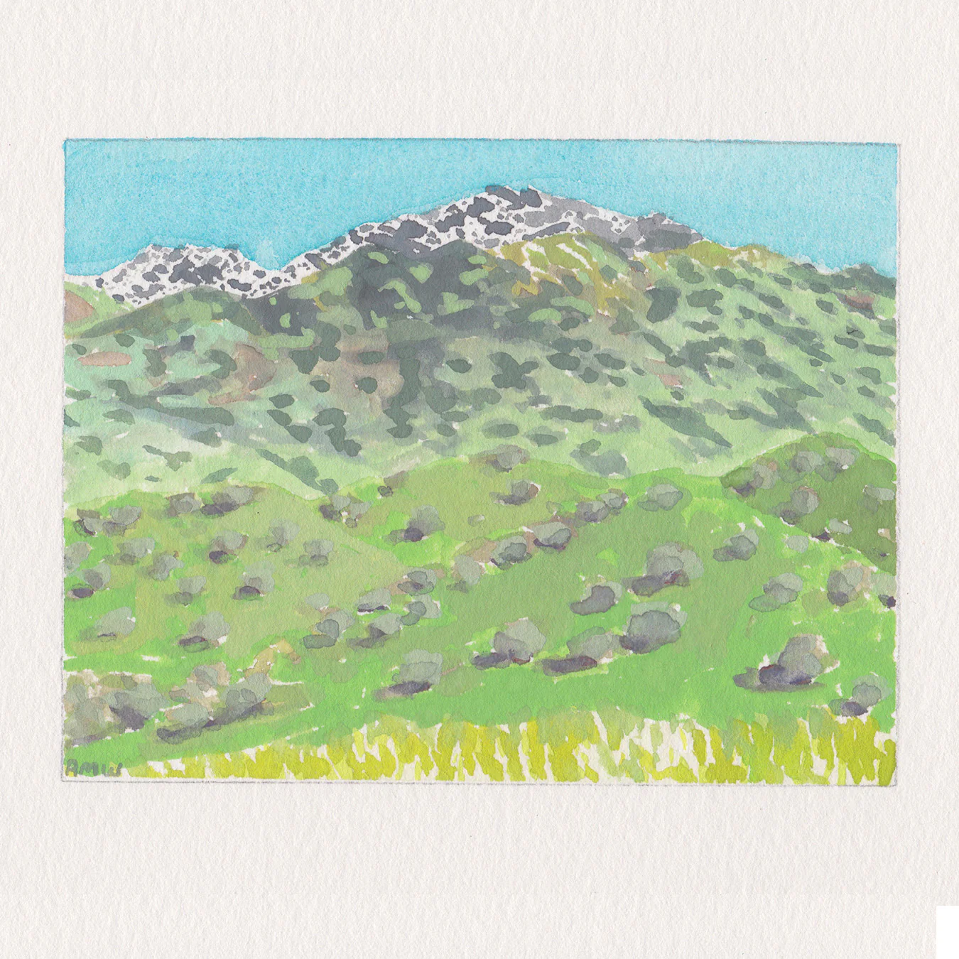 Sitting Outside 2 - Rob Moss Wilson - #04 - "Snow on Mt. Diablo"