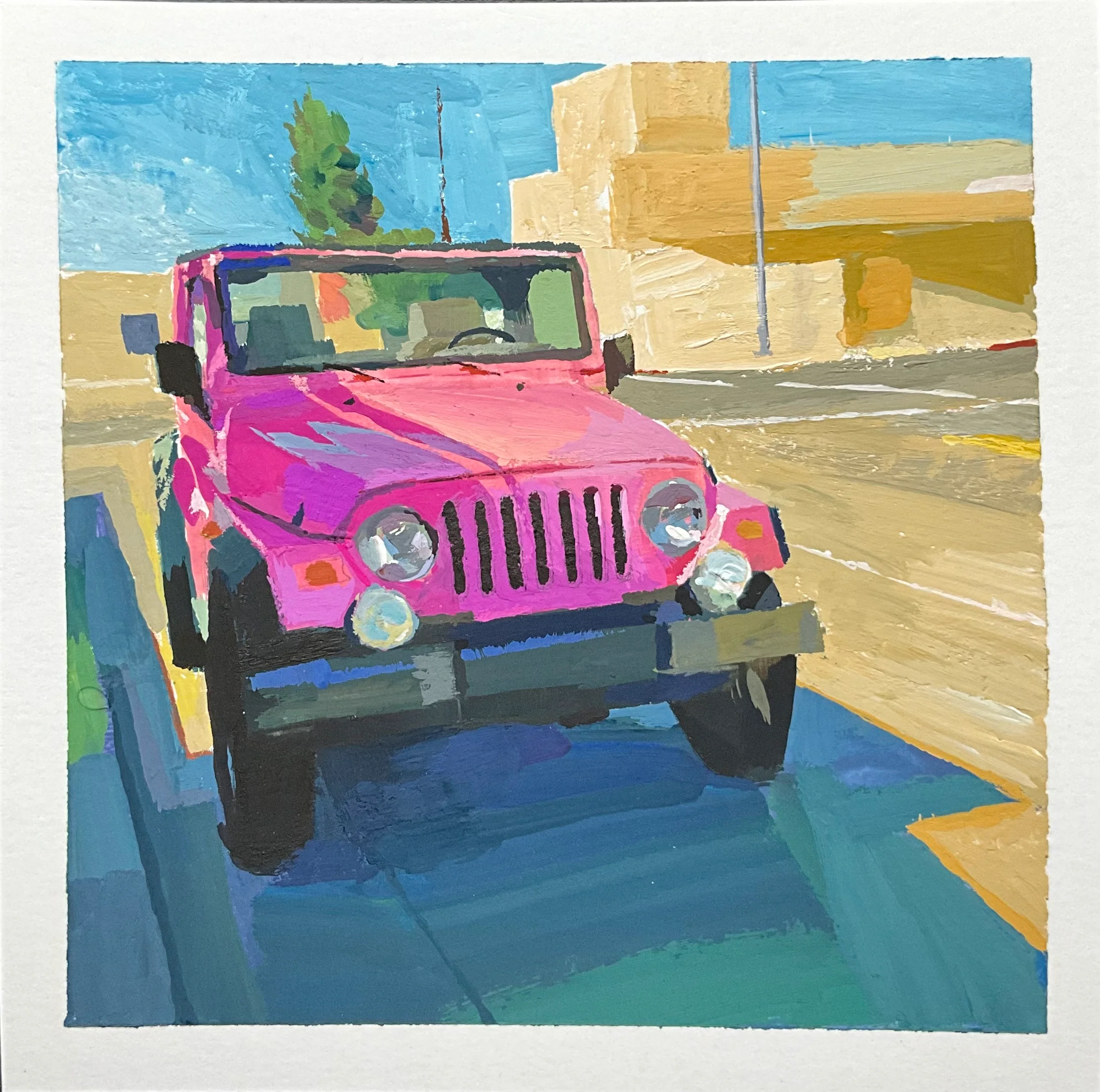 Sitting Outside 2 - Vaughan Ling - #01 - "Pink Jeep"
