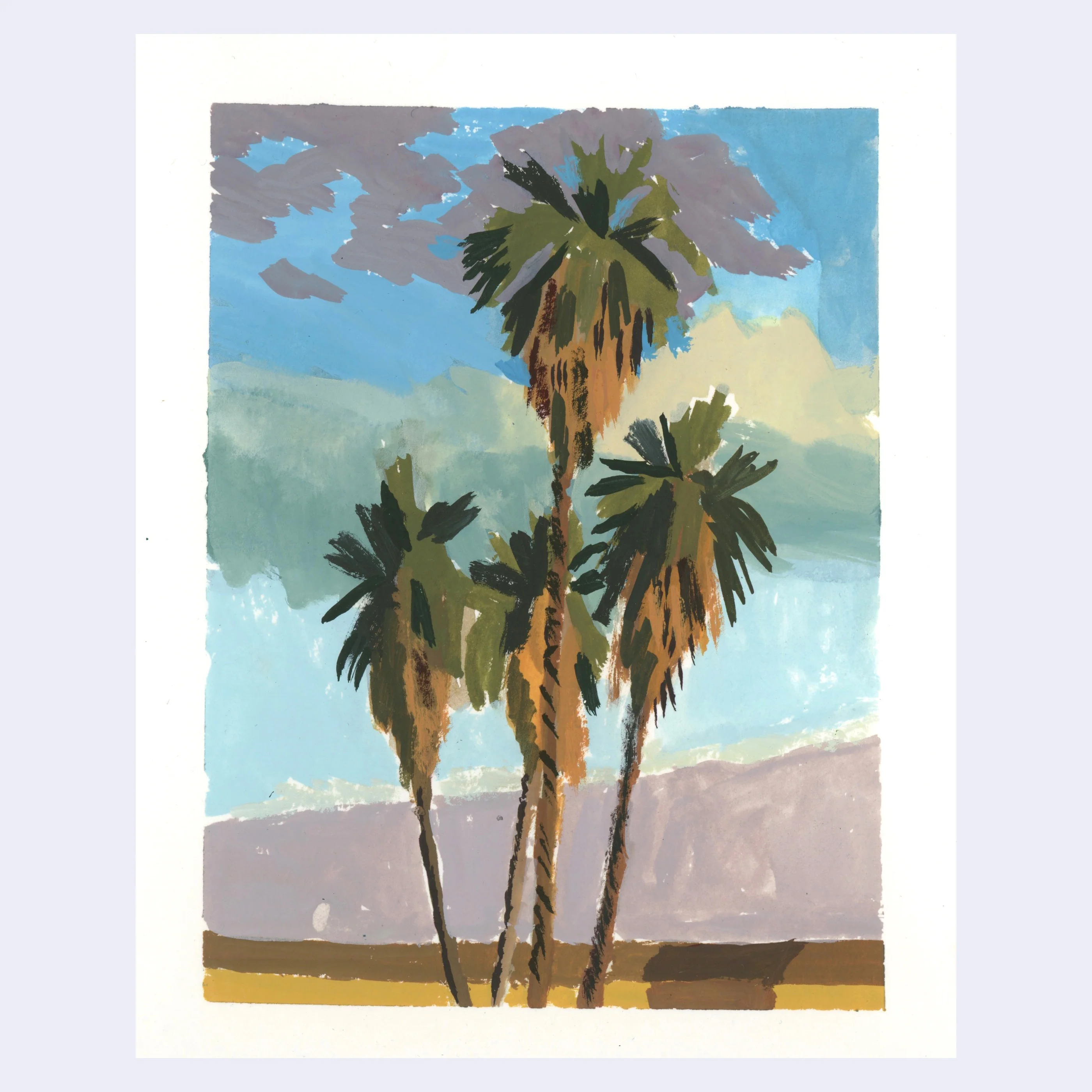 Sitting Outside 2 - Woodrow White - #01 - "Hollywood Palms"