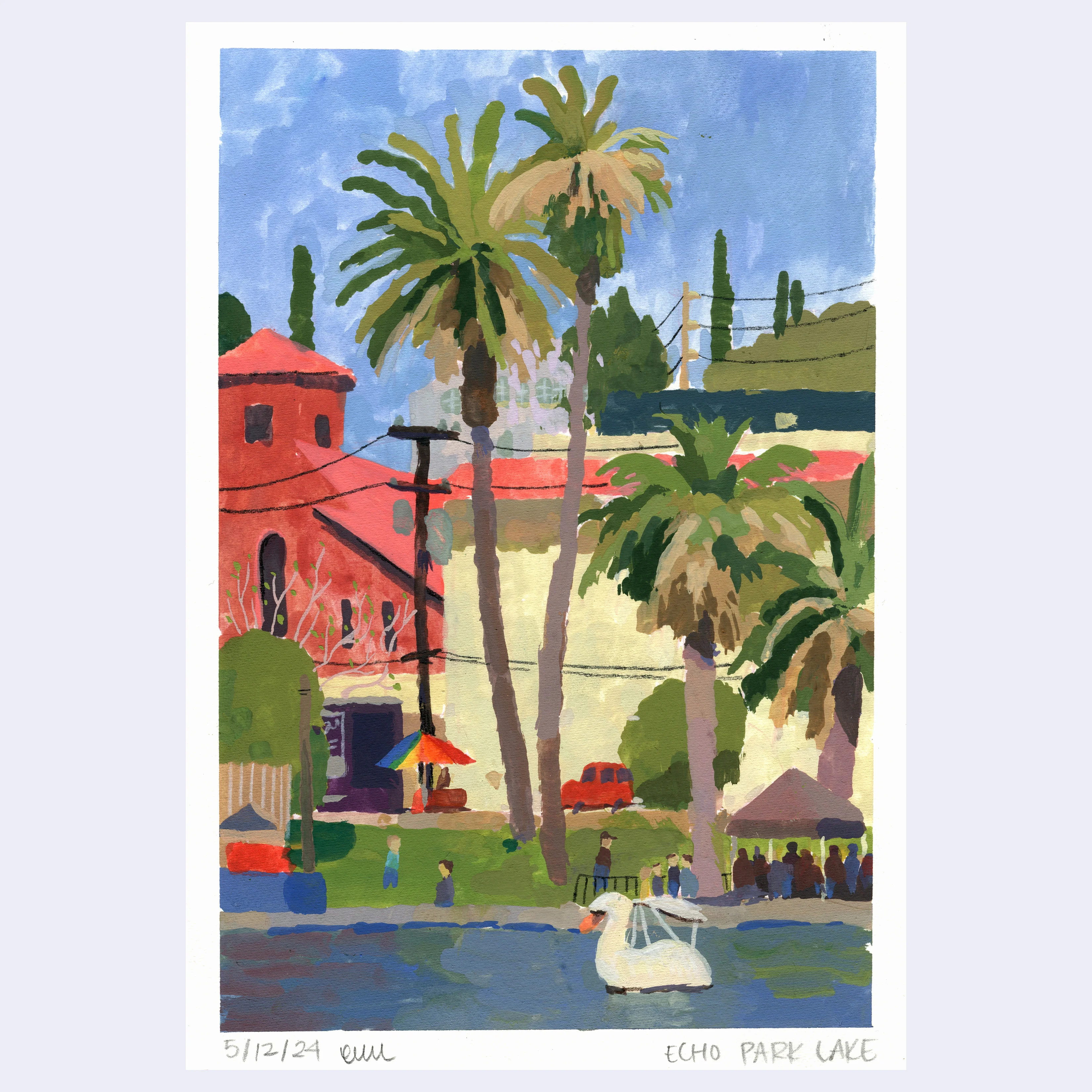 Sitting Outside III - #128 - Elaine Wu - "Echo Park Lake"