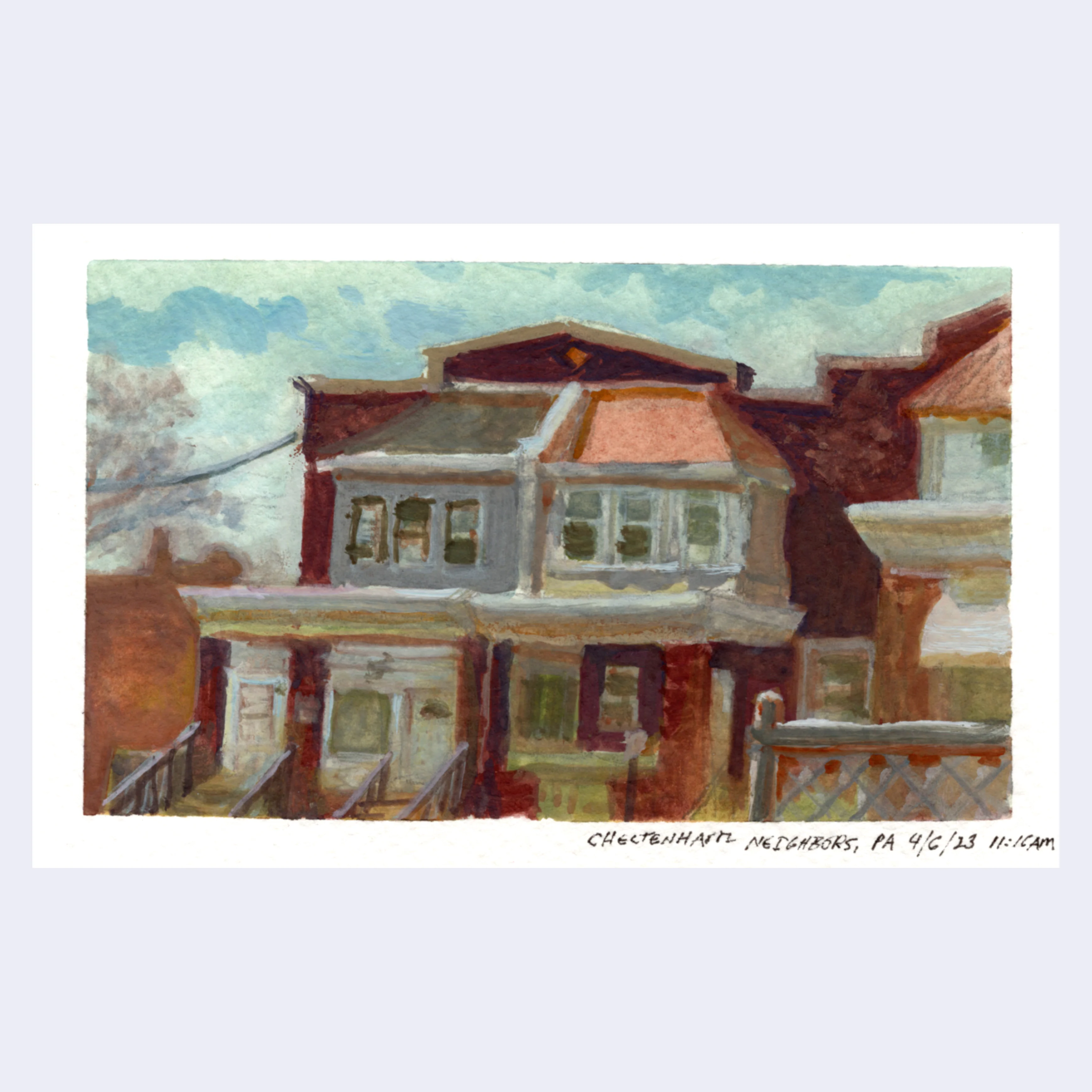 Sitting Outside III - #257 - Julie Benbassat - "Chelthenham Street Neighbors"