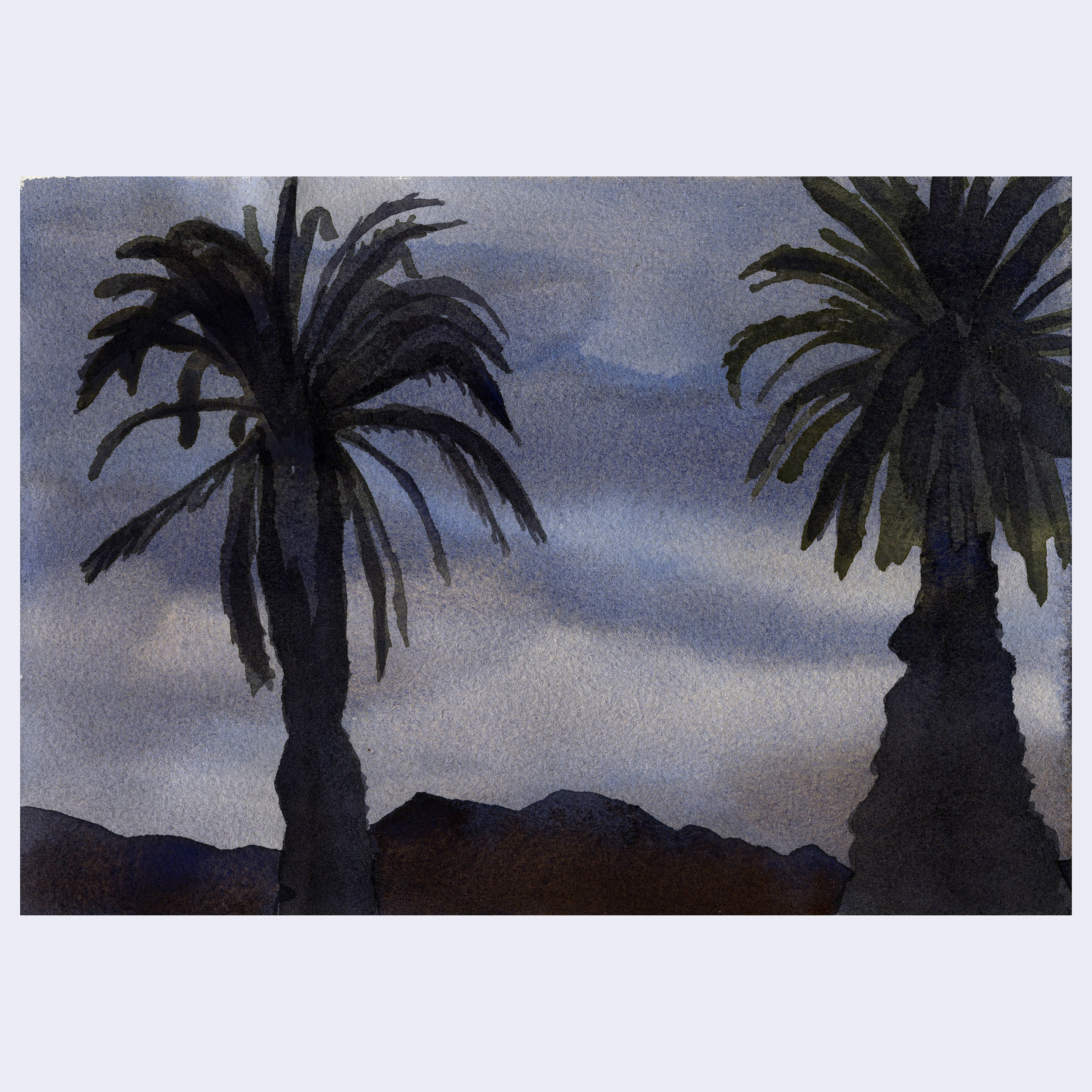 Sitting Outside III - #233 - Trevor Shin - "Palms Overlooking the Mountains"