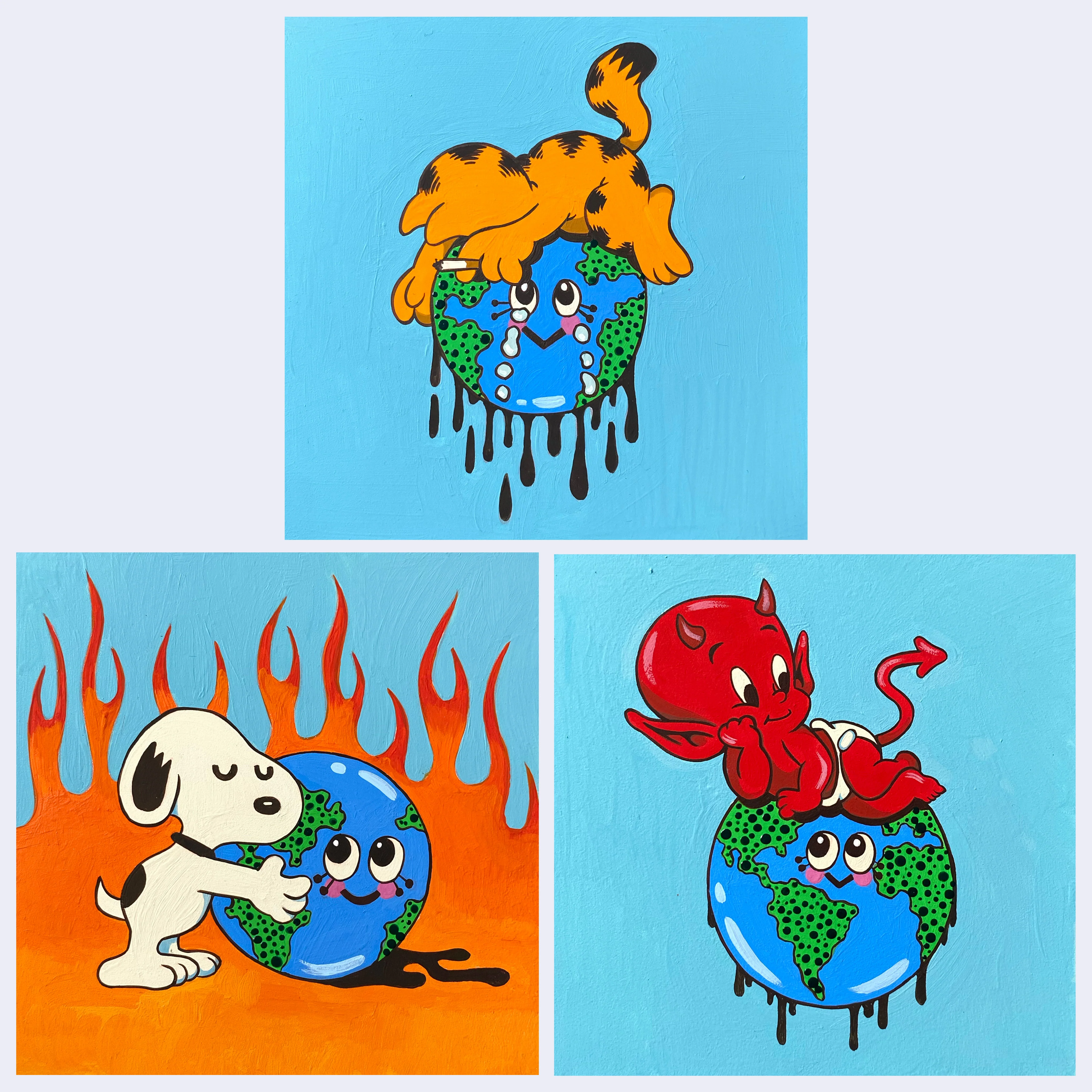Small World (2026) - #115 - Erin Jhi - "World on Fire" (Set of 3)