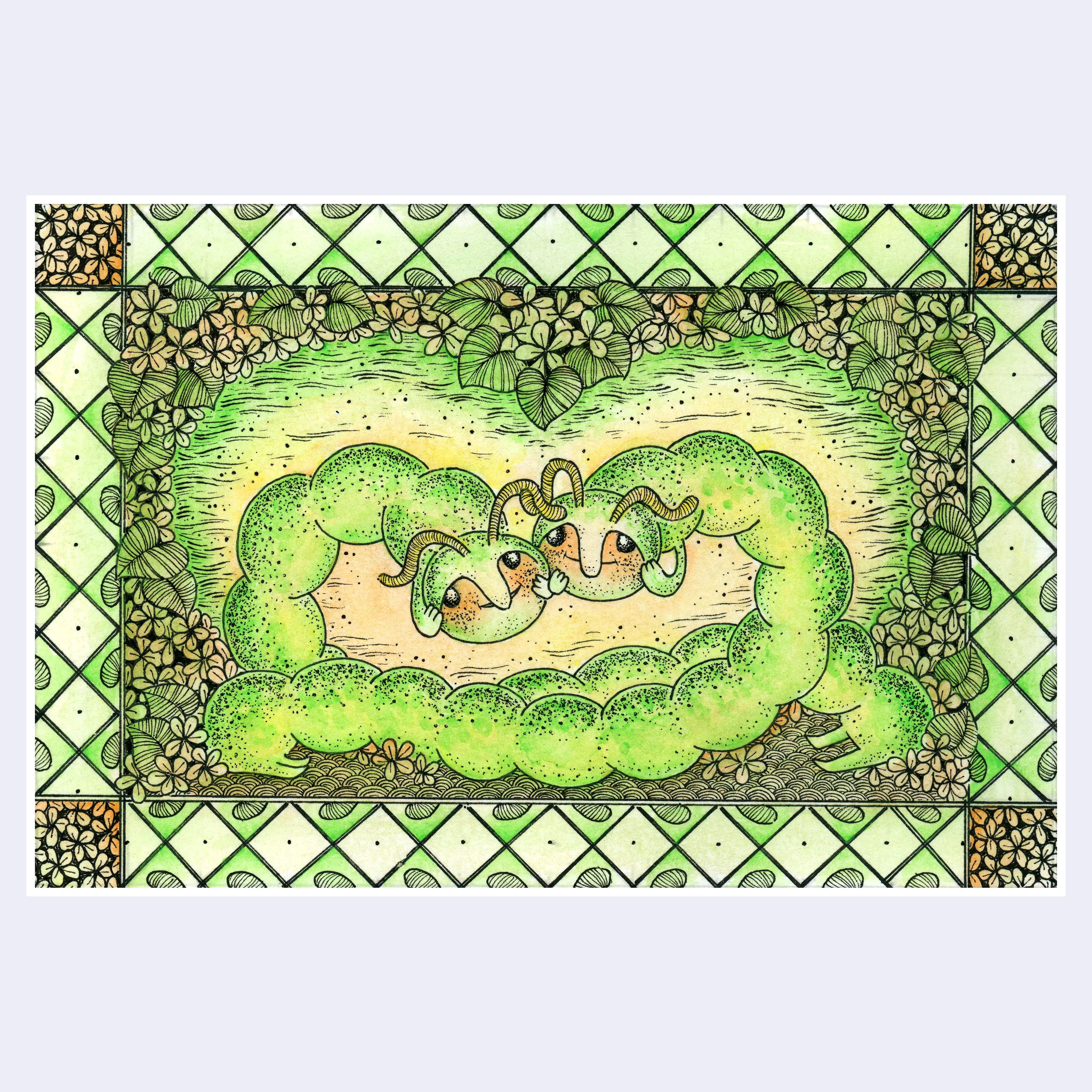 Small World (2026) - Jennifer Nguyen - "Little Love Grubs" Art Print