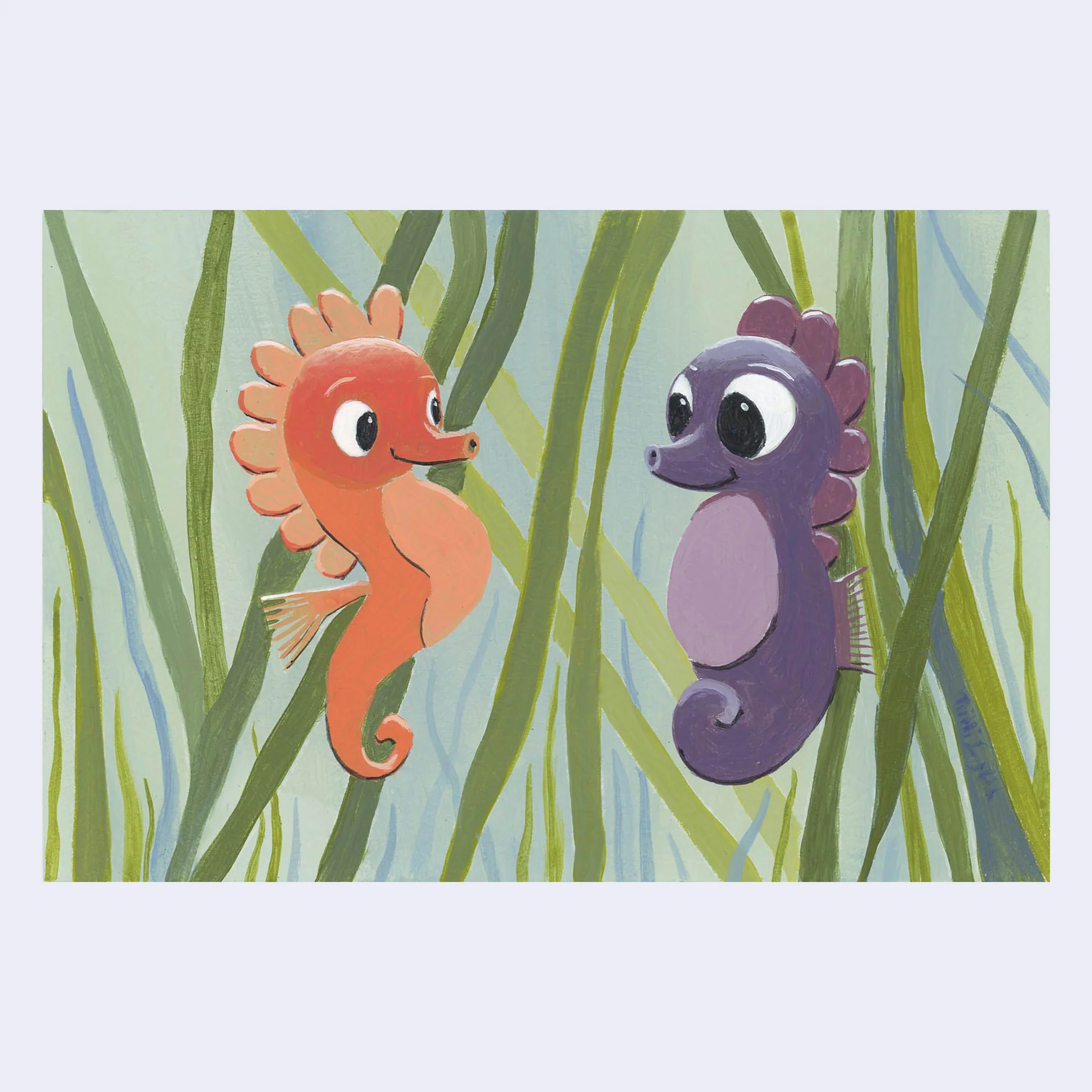 Nikki Longfish - "Seahorses" Art Print