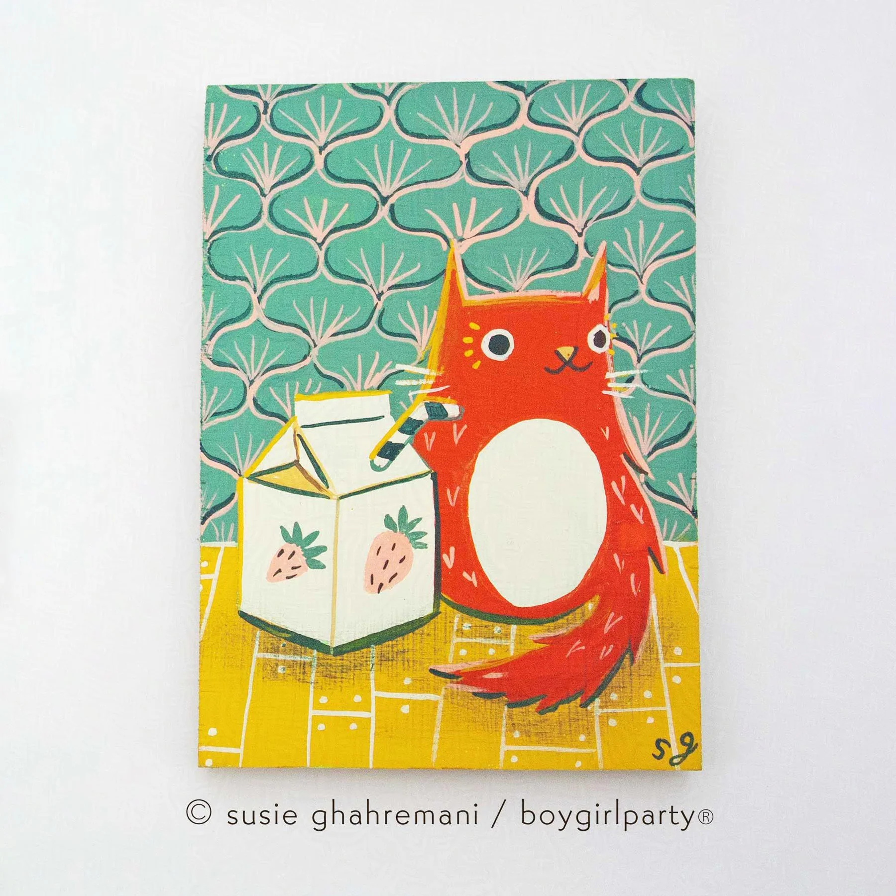 Susie Ghahremani - Bookish - #54 - "Strawberry Cat"