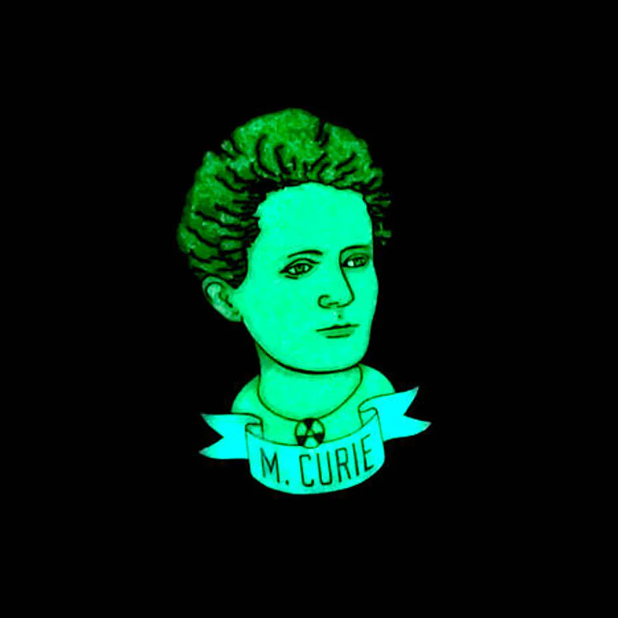 Take A Penny Co. - Glow in the Dark Madame Marie Curie Enamel Pin - Image 2