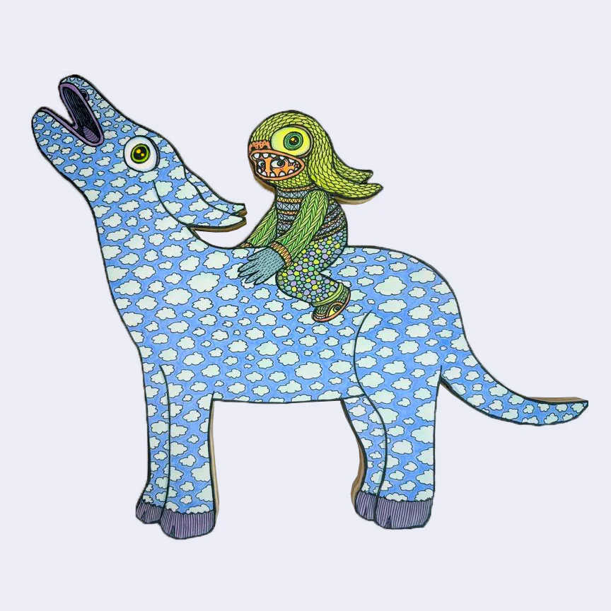 Theo Ellsworth - New Thought Form Folk - #03 - "Cloud Beast Rider"