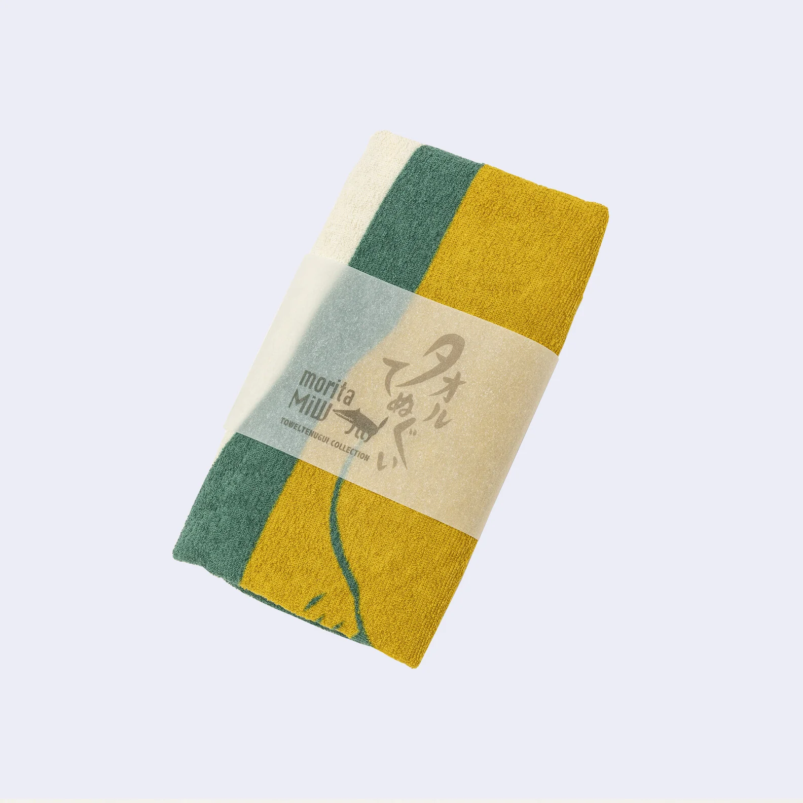 Lion Tenugui Tea Towel (Green) - Image 2
