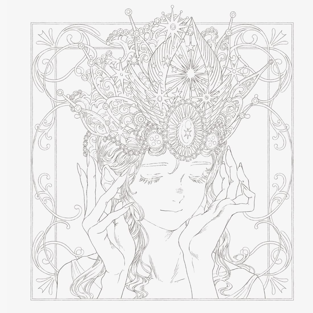 Victorian Fantasy Collection: Kuroimori Coloring Book - Image 2