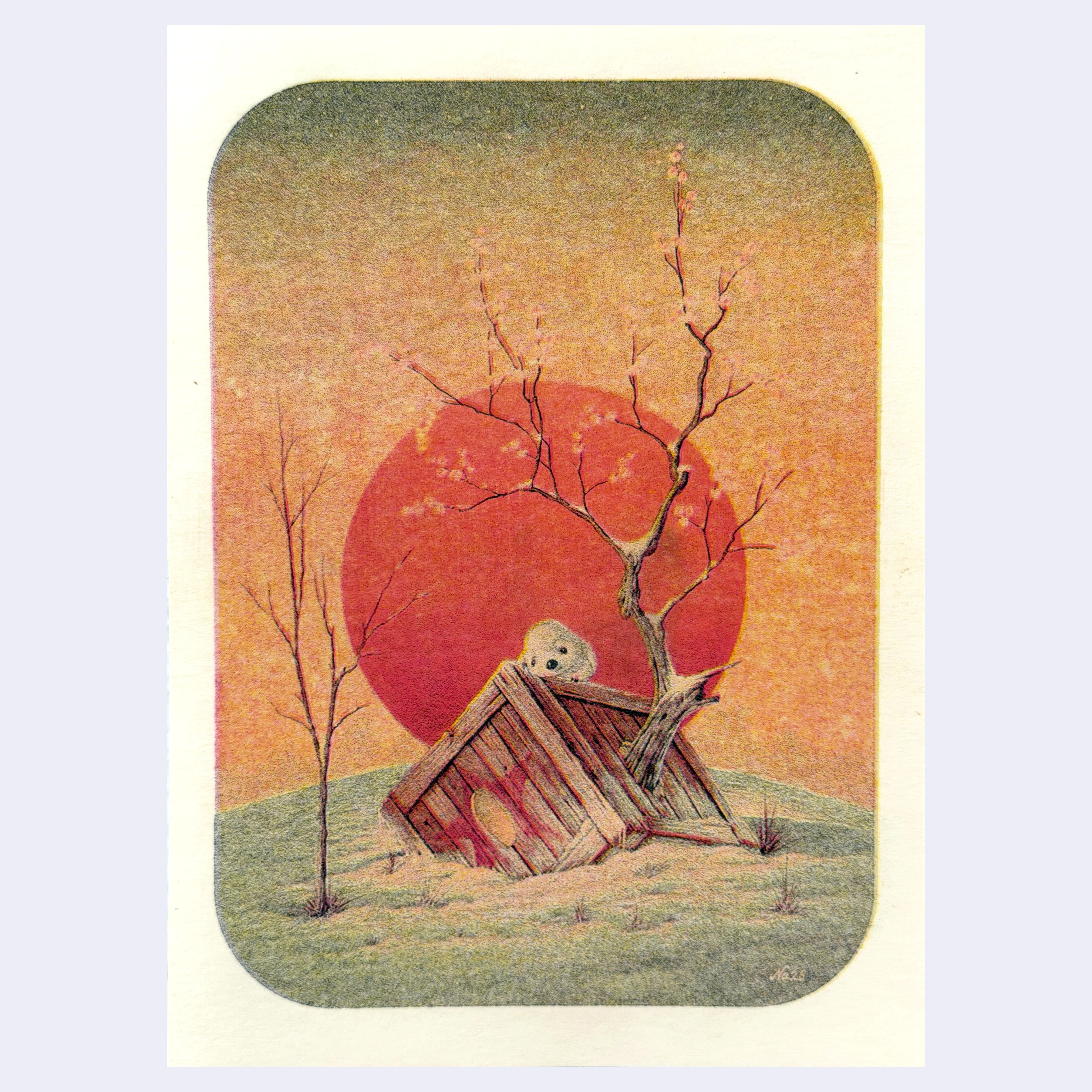 Whimsy Kimaguré - Nathan Ota - "Just Sleeping" Risograph