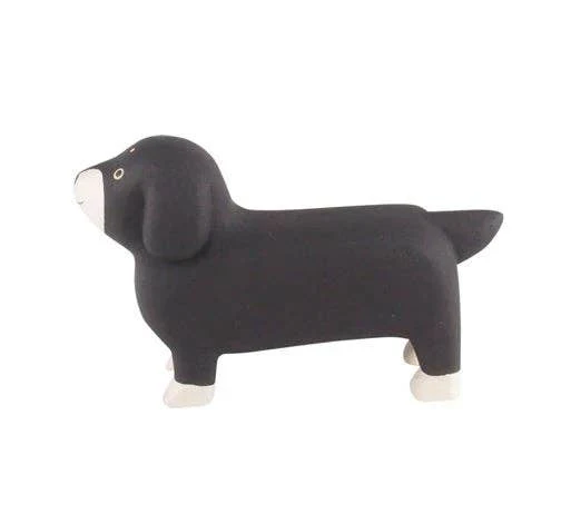 Wooden Animal Figure - Black Dachshund Dog - Image 3