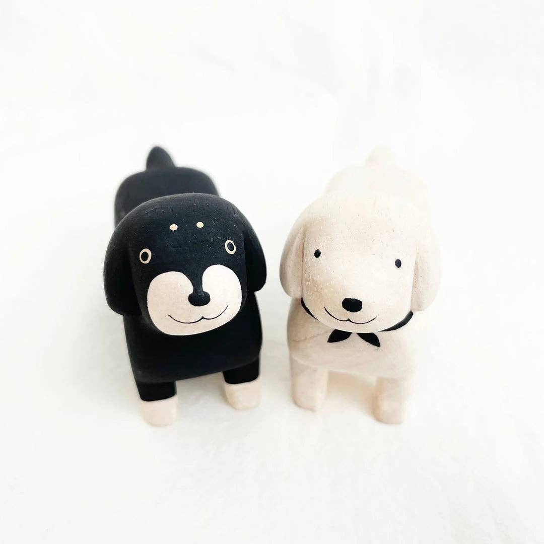 Wooden Animal Figure - Black Dachshund Dog - Image 5