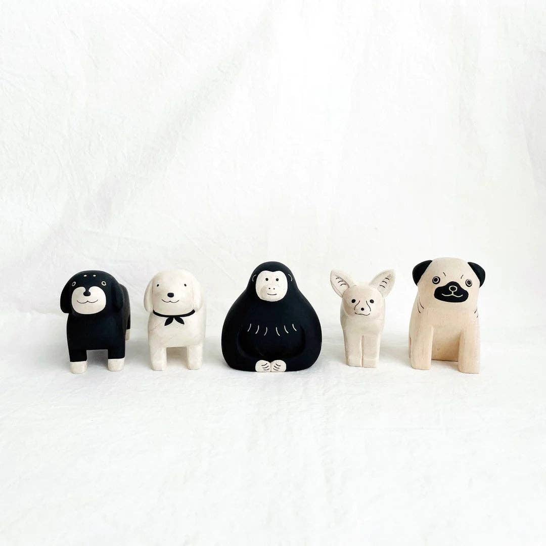Wooden Animal Figure - Black Dachshund Dog - Image 6
