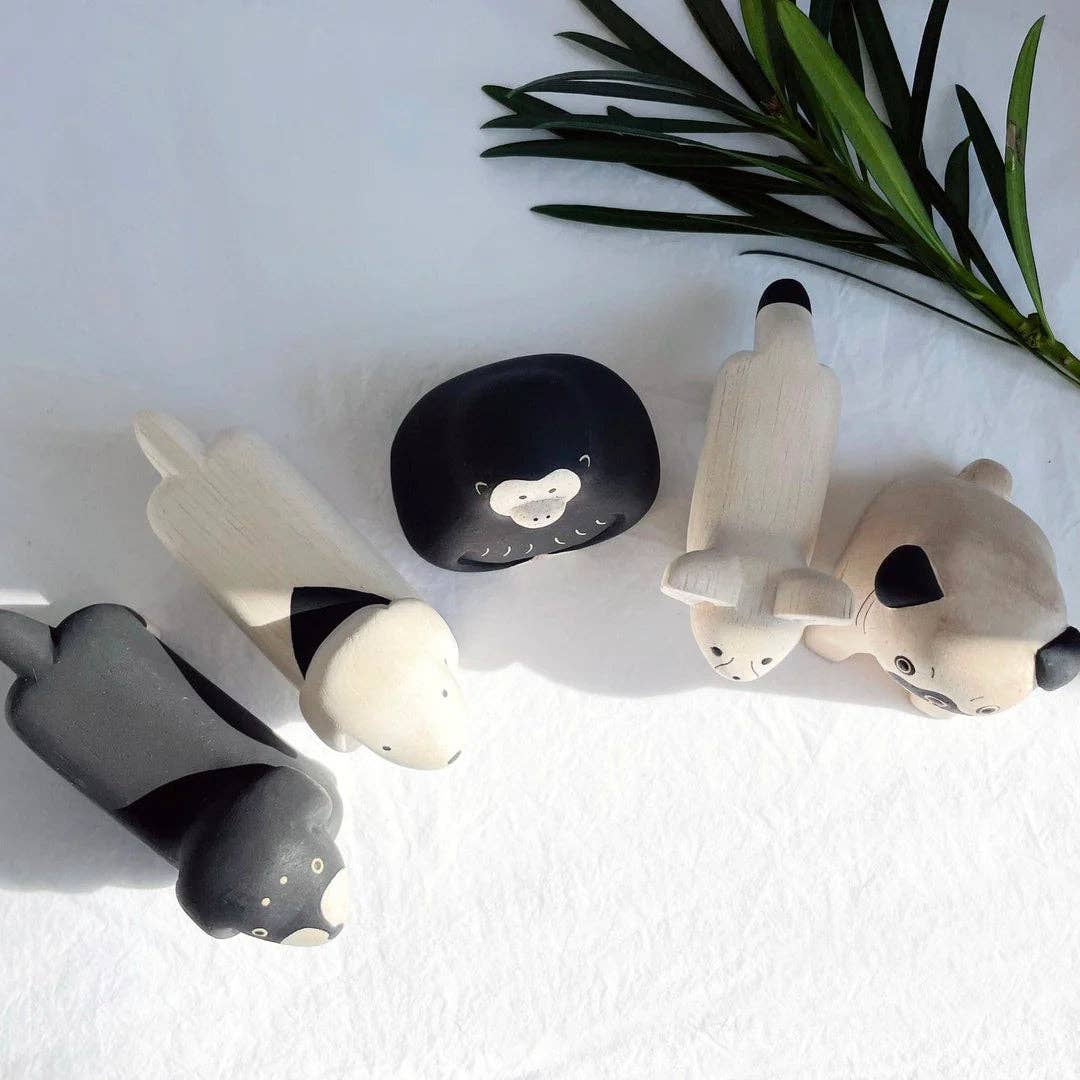 Wooden Animal Figure - Black Dachshund Dog - Image 7