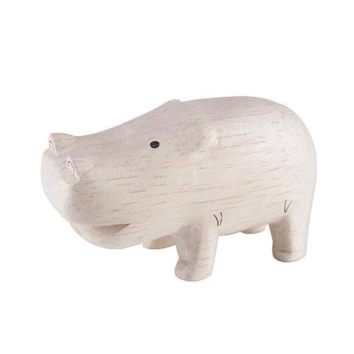 Wooden Animal Figure - Hippopotamus
