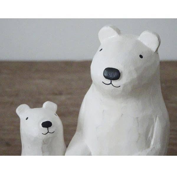 Wooden Animal Figure - Polar Bear (Child - Standing Up) - Image 2