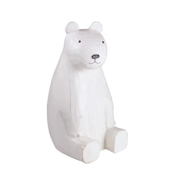 Wooden Animal Figure - Polar Bear (Child - Sitting)
