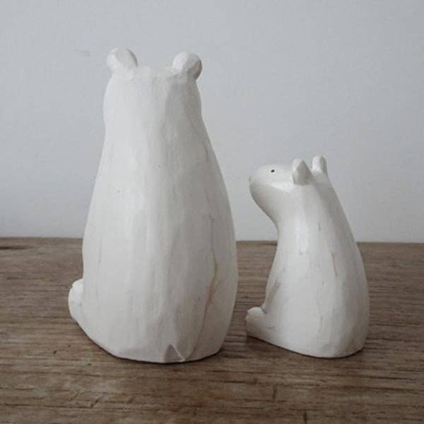 Wooden Animal Figure - Polar Bear (Child - Sitting) - Image 3