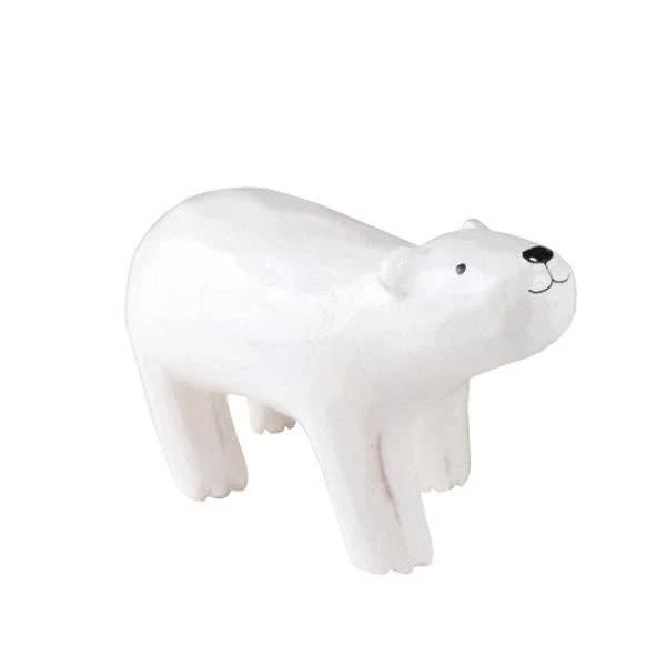 Wooden Animal Figure - Polar Bear (Child - Walking)