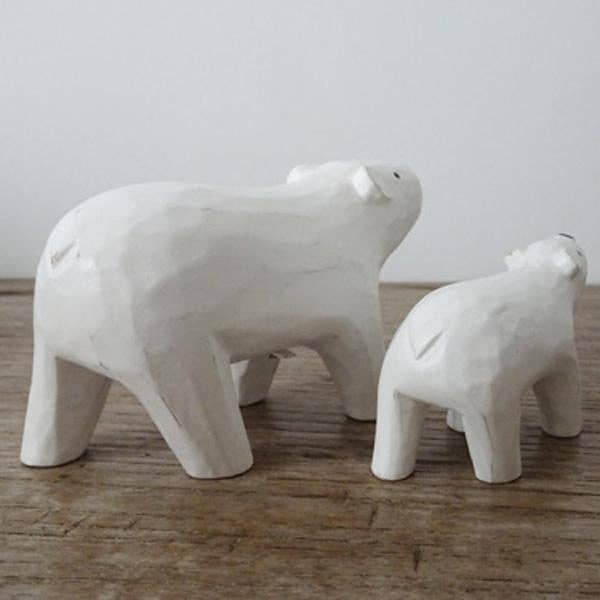 Wooden Animal Figure - Polar Bear (Child - Walking) - Image 2
