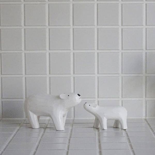 Wooden Animal Figure - Polar Bear (Child - Walking) - Image 3