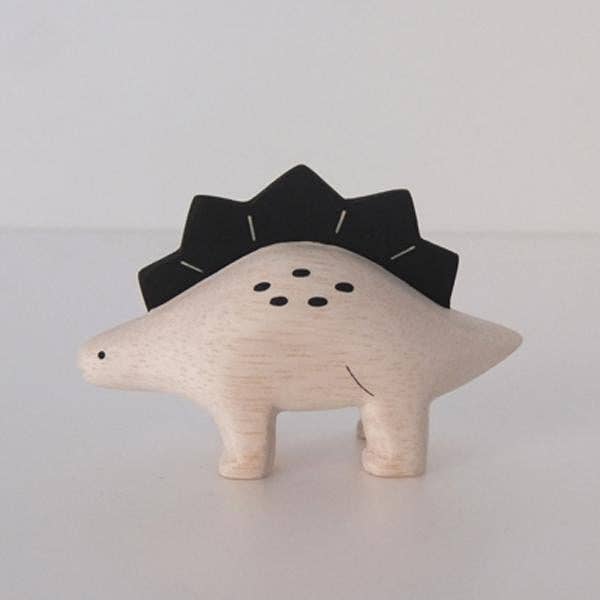 Wooden Animal Figure - Stegosaurus Dinosaur - Image 2