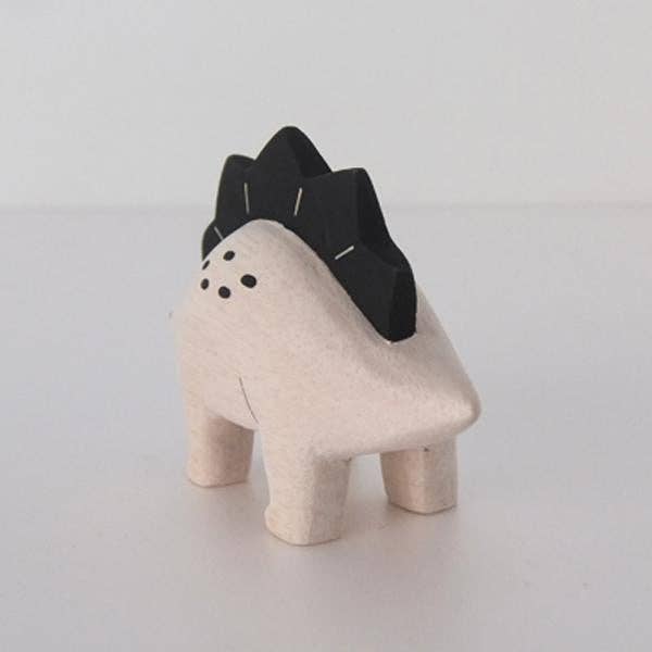 Wooden Animal Figure - Stegosaurus Dinosaur - Image 3