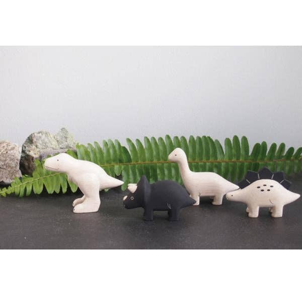 Wooden Animal Figure - Stegosaurus Dinosaur - Image 4