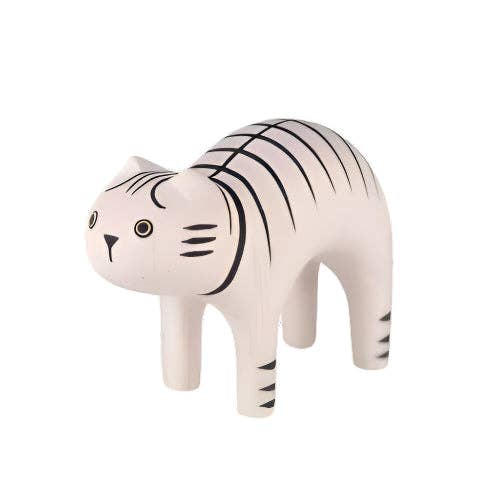 Wooden Animal Figure - Tiger Cat