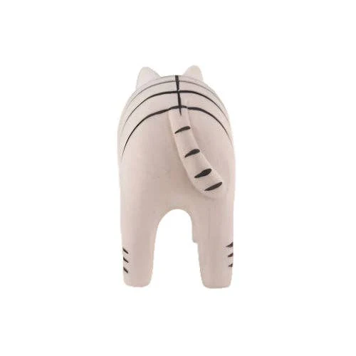 Wooden Animal Figure - Tiger Cat - Image 3
