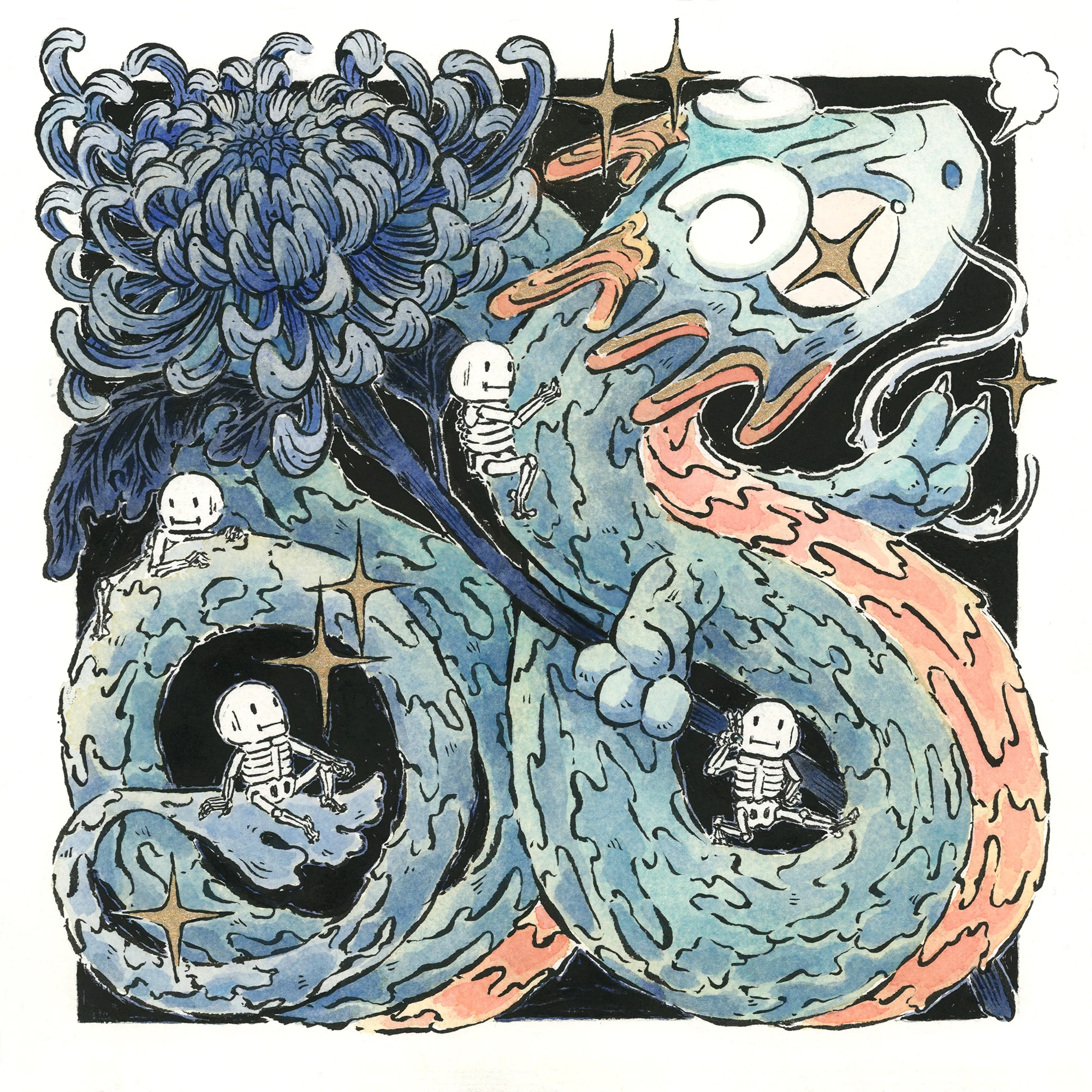 Year of the Dragon 2024 - Kelly Yamagishi - "Blue Dragon"