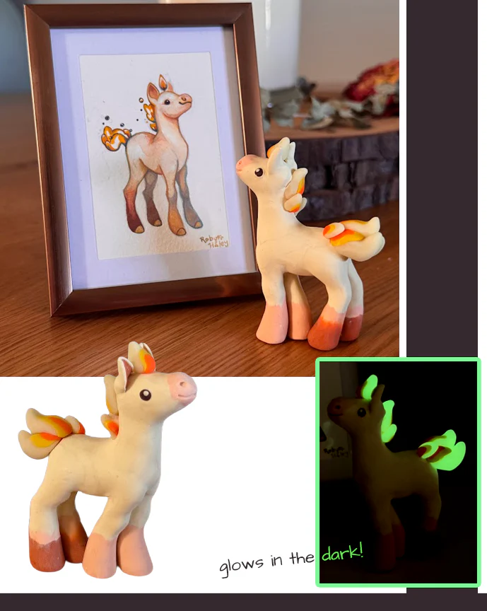 Year of the Horse 2026 - Robyn Haley - "Fire Foal Wick" Sculpt - Image 2