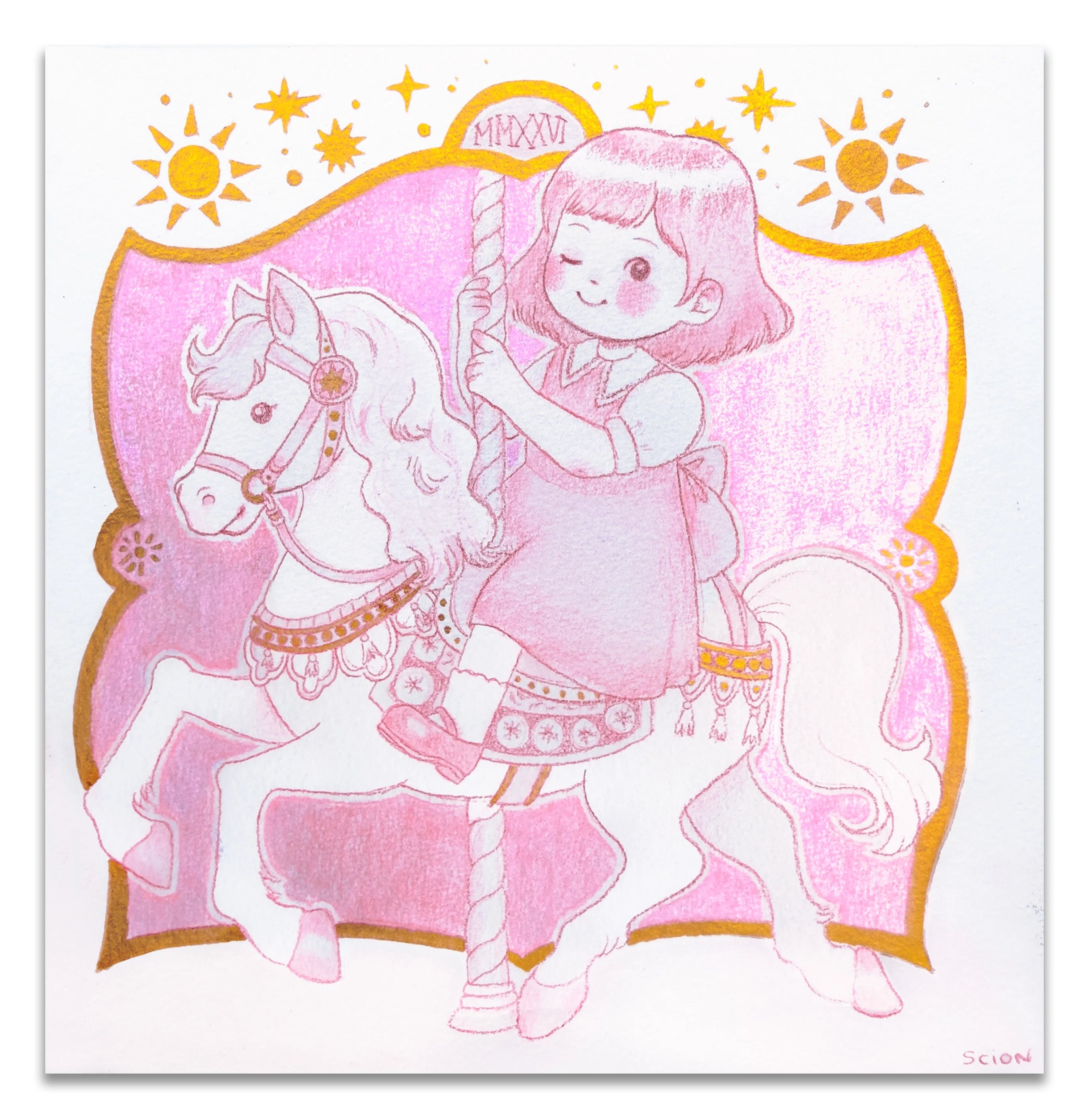 Year of the Horse 2026 - Scion Illustration - "Carousel"
