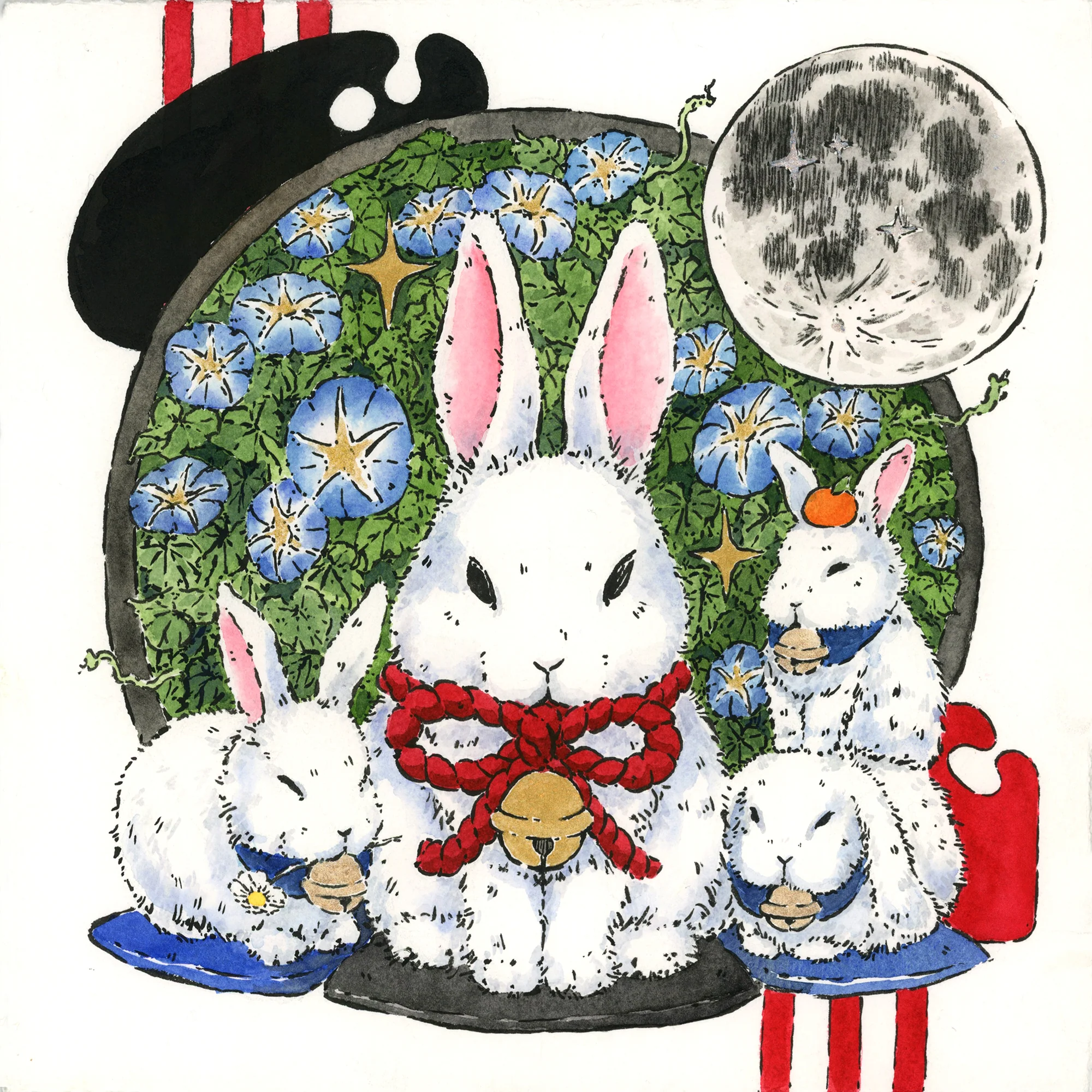 Year of the Rabbit 2023 - Kelly Yamagishi  - "White Rabbits”