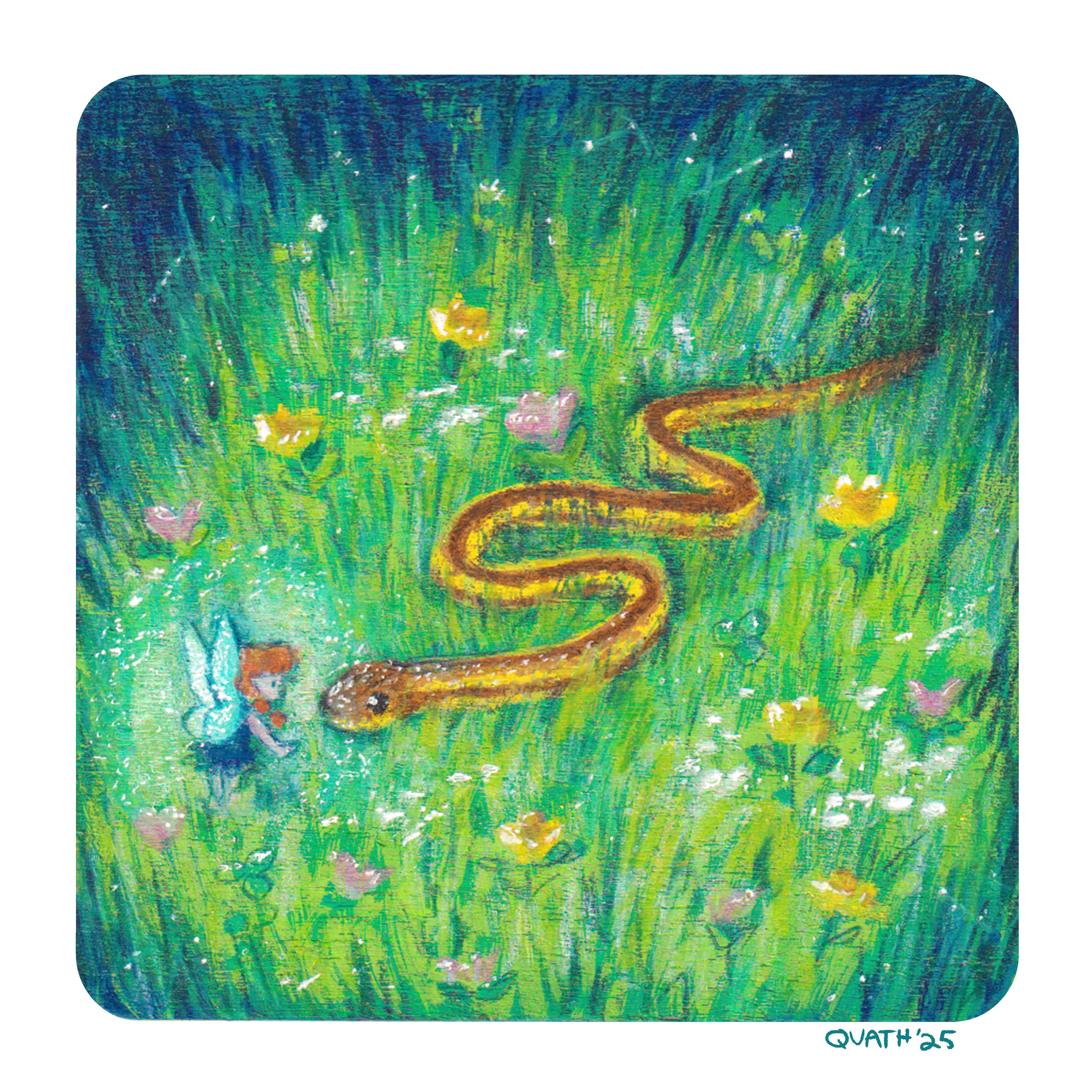 Year of the Snake 2025 - Quathryn - “Garter in the Garden"