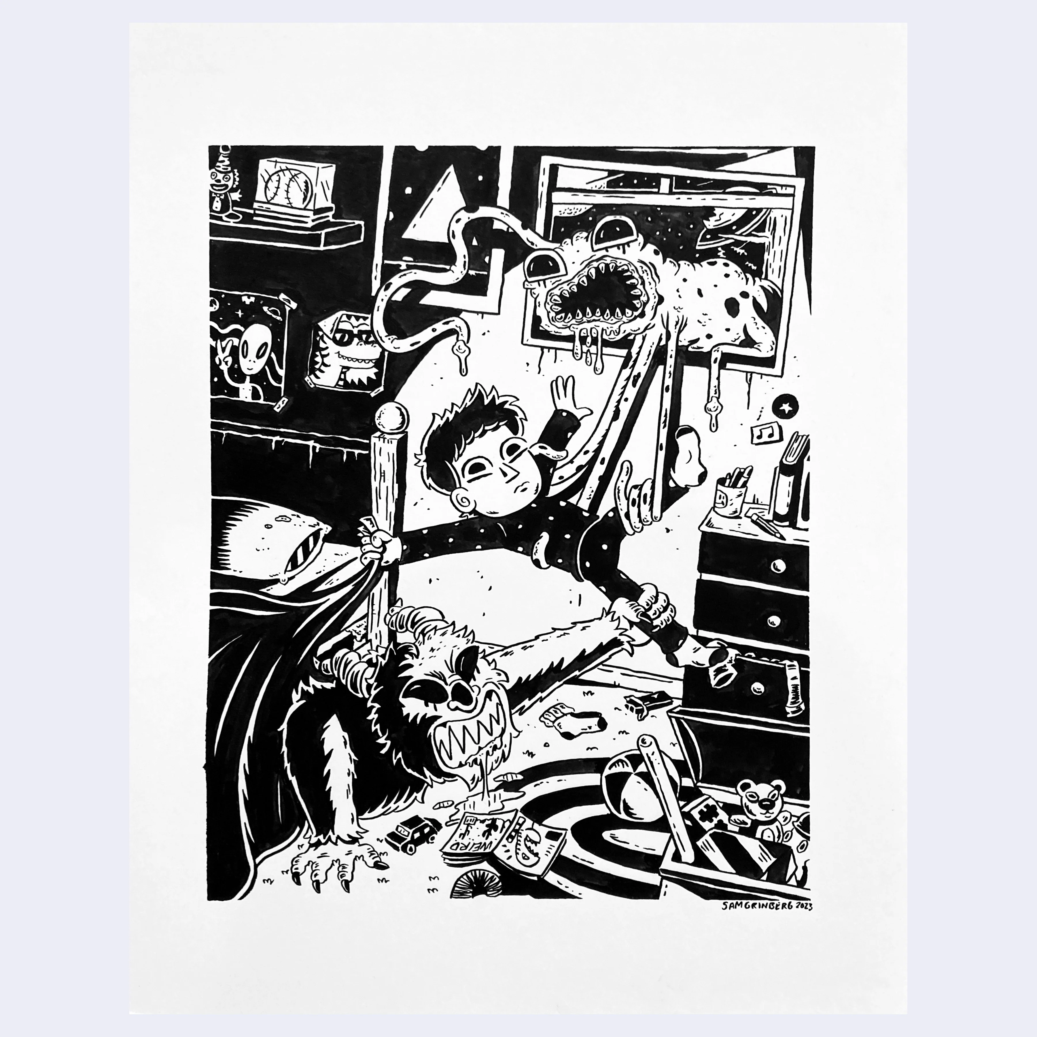 Yokai Show 2023 - #20 - Sam Grinberg - "Under The Bed and Out The Window"