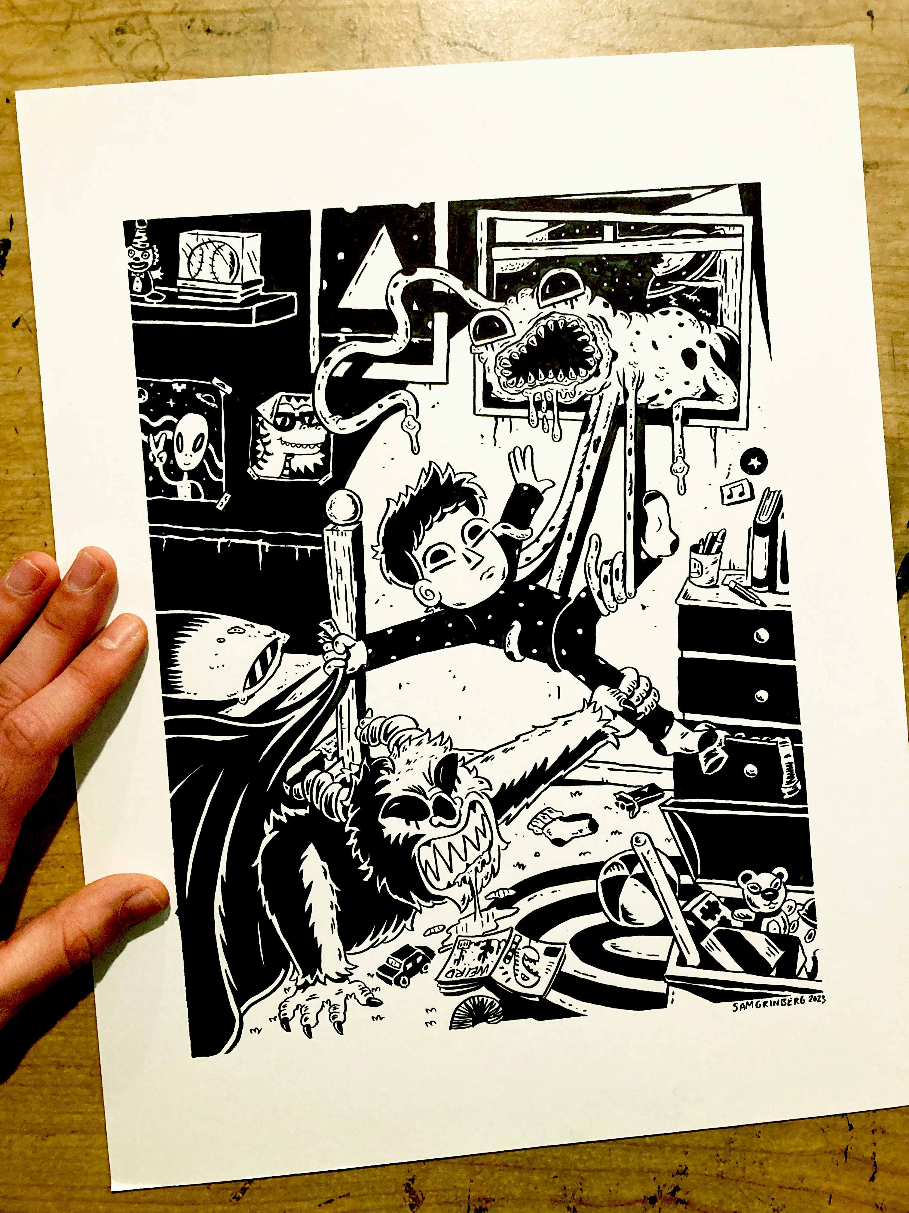 Yokai Show 2023 - #20 - Sam Grinberg - "Under The Bed and Out The Window" - Image 2